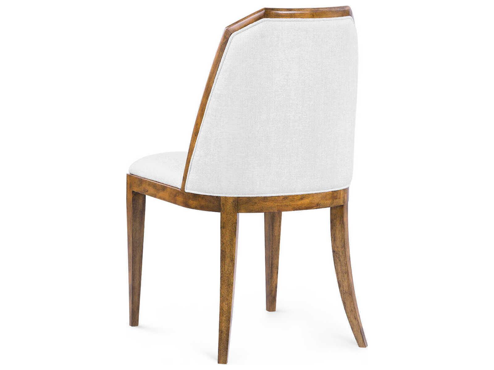 Villa & House Sonata Rubberwood Brown Upholstered Armless Dining Chair