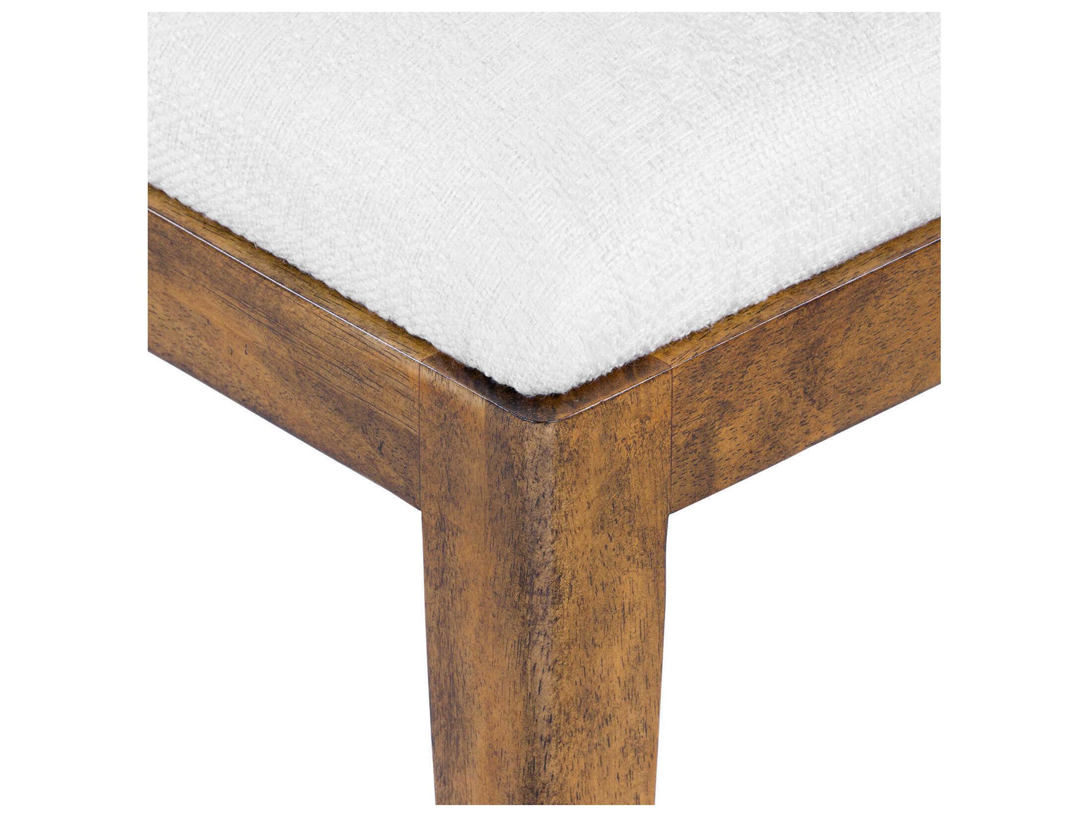 Villa & House Sonata Rubberwood Brown Upholstered Armless Dining Chair