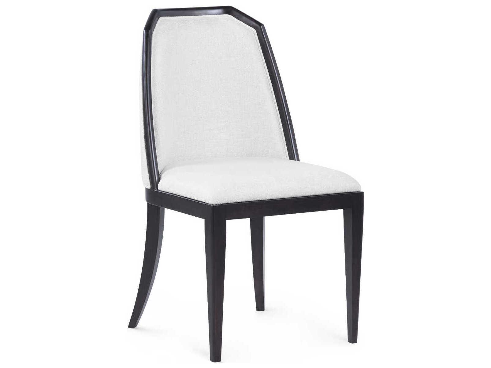 Villa & House Sonata Rubberwood Black Upholstered Armless Dining Chair