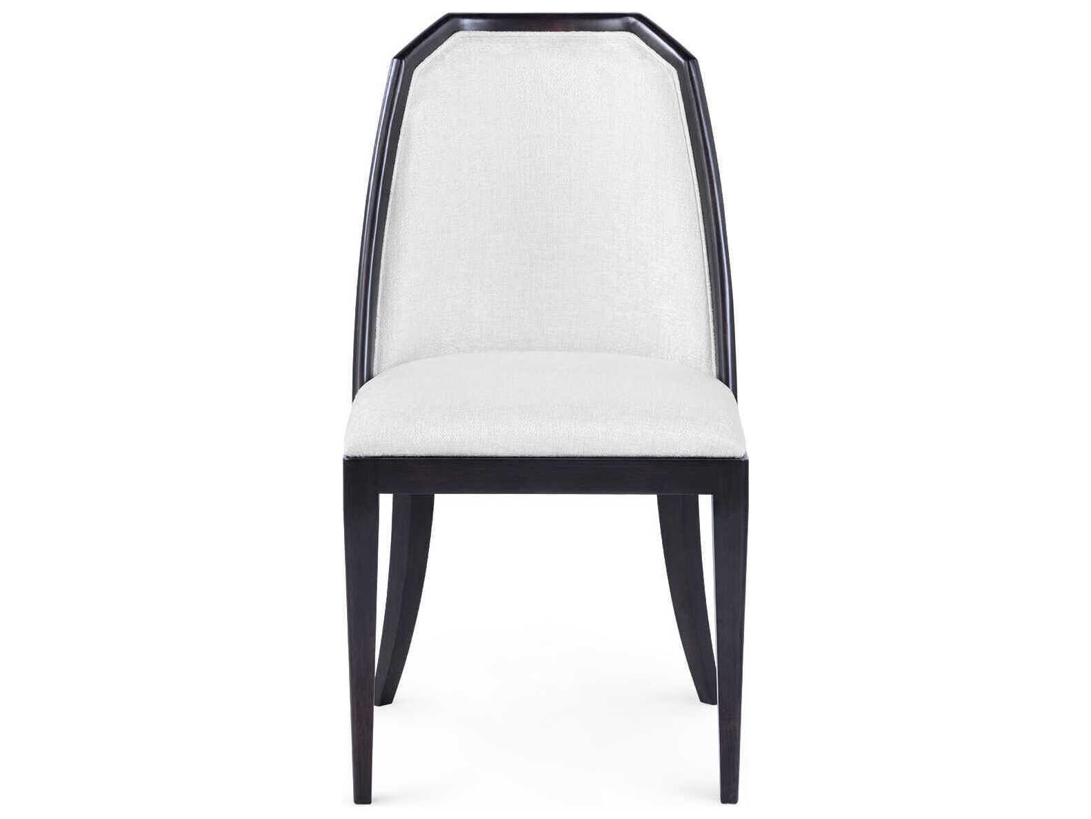 Villa & House Sonata Rubberwood Black Upholstered Armless Dining Chair