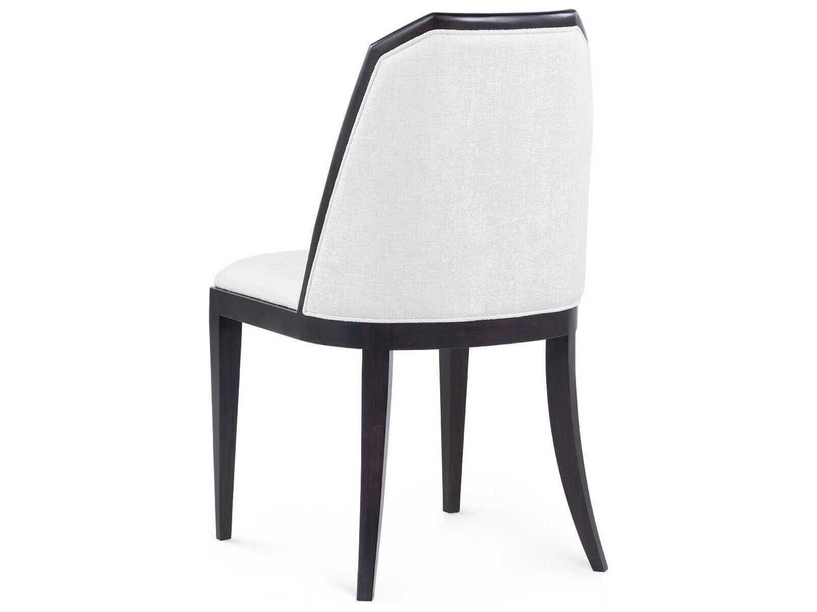 Villa & House Sonata Rubberwood Black Upholstered Armless Dining Chair