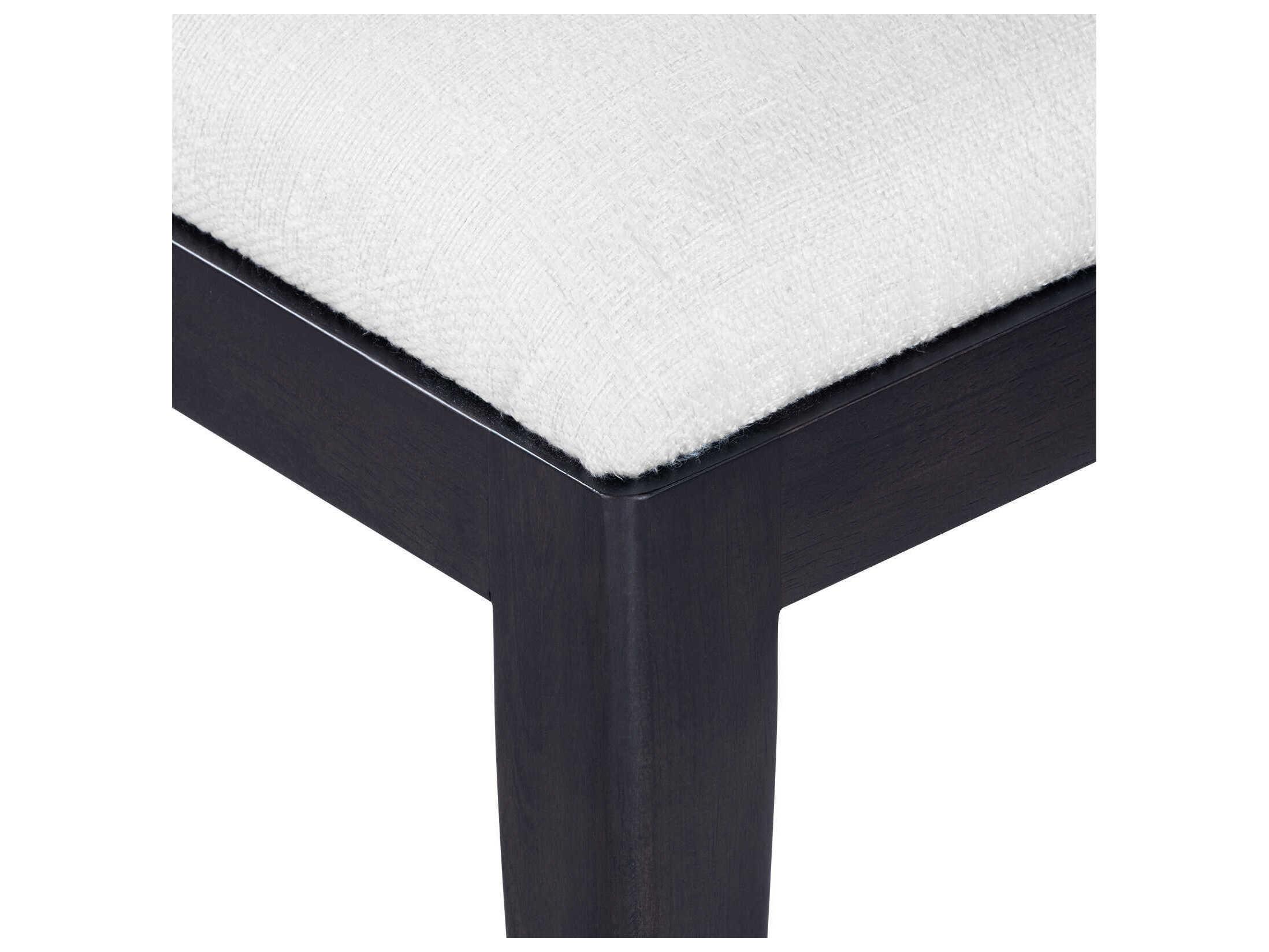 Villa & House Sonata Rubberwood Black Upholstered Armless Dining Chair