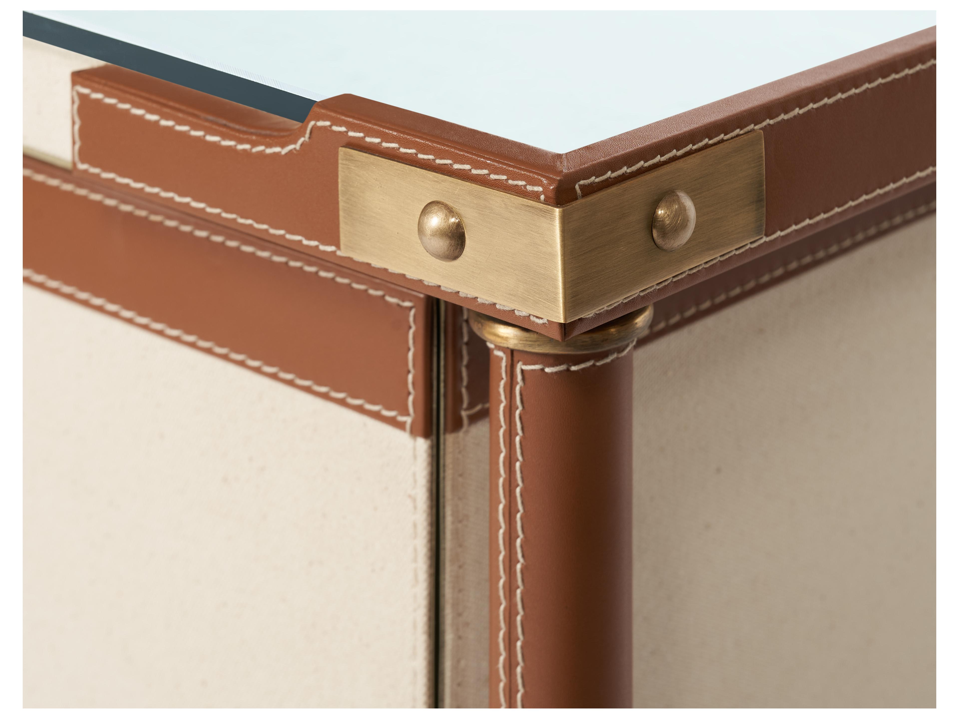 Villa & House Rectangular Glass End Table