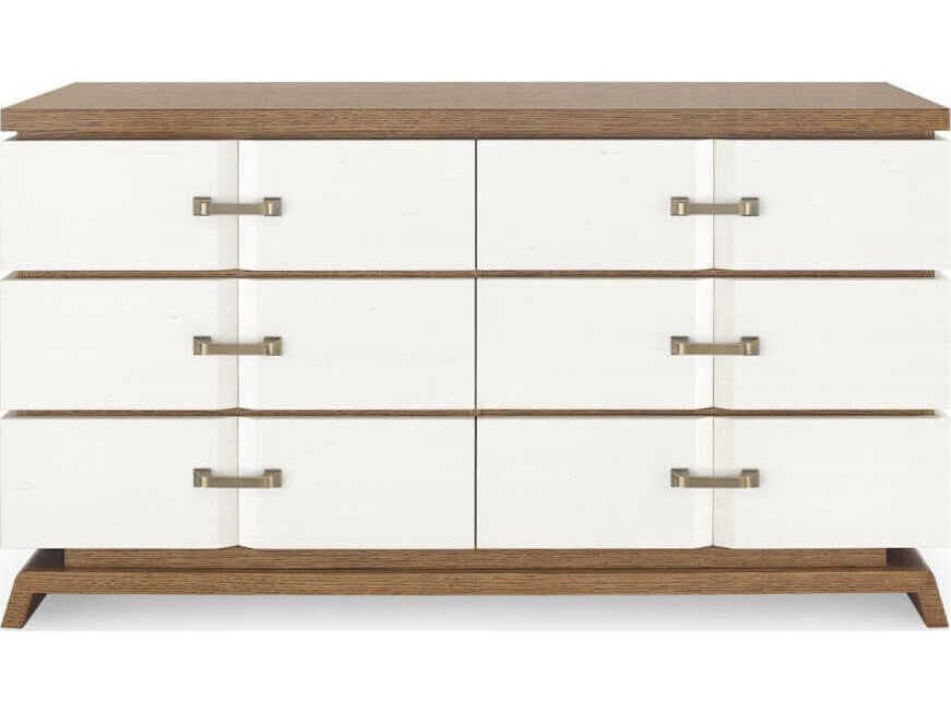 Villa & House Tristan 6-Drawers Oak Wood Double Dresser