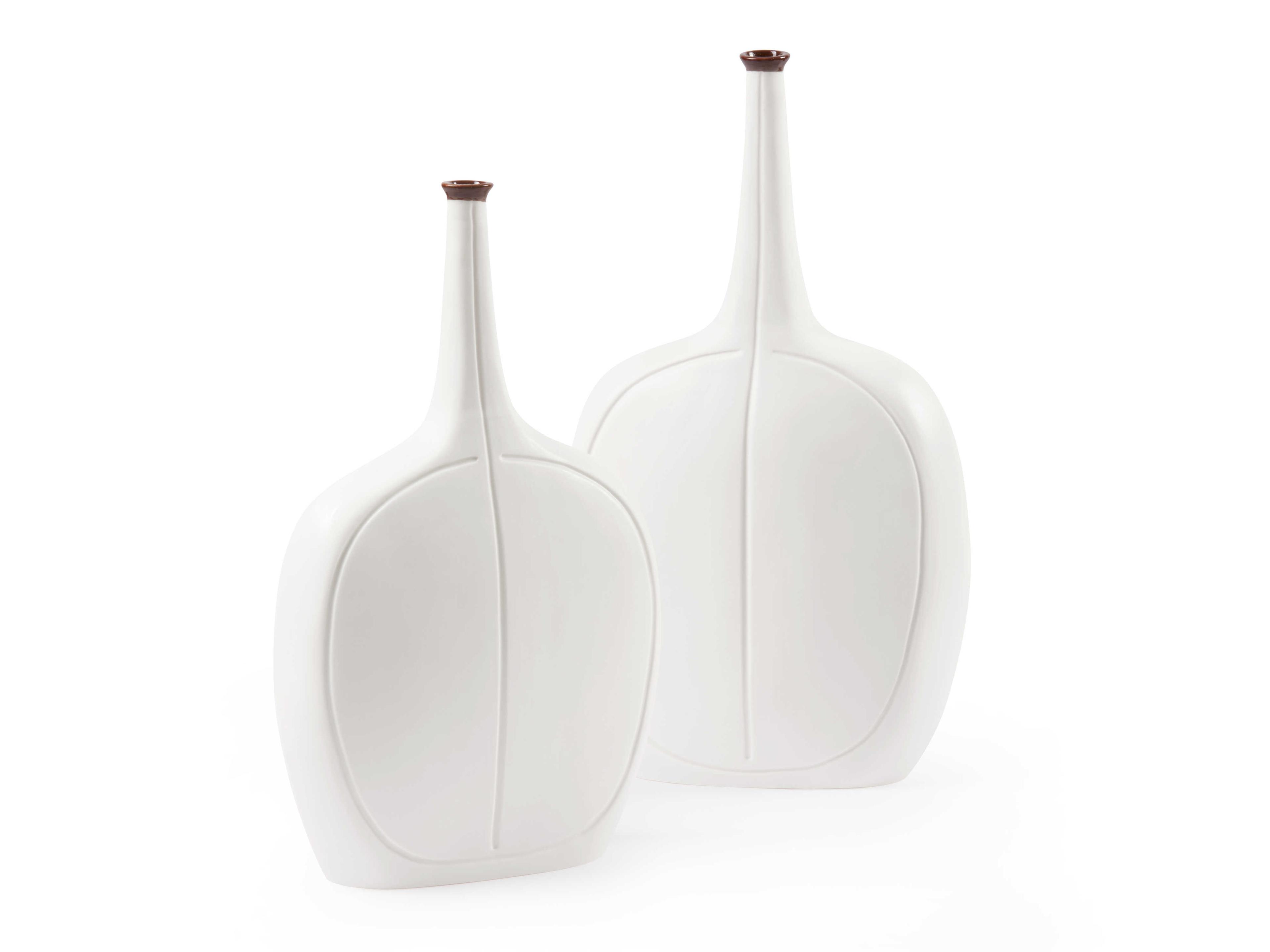 Villa & House Blanc de Chine and Dark Amber 13" High Vence Vase