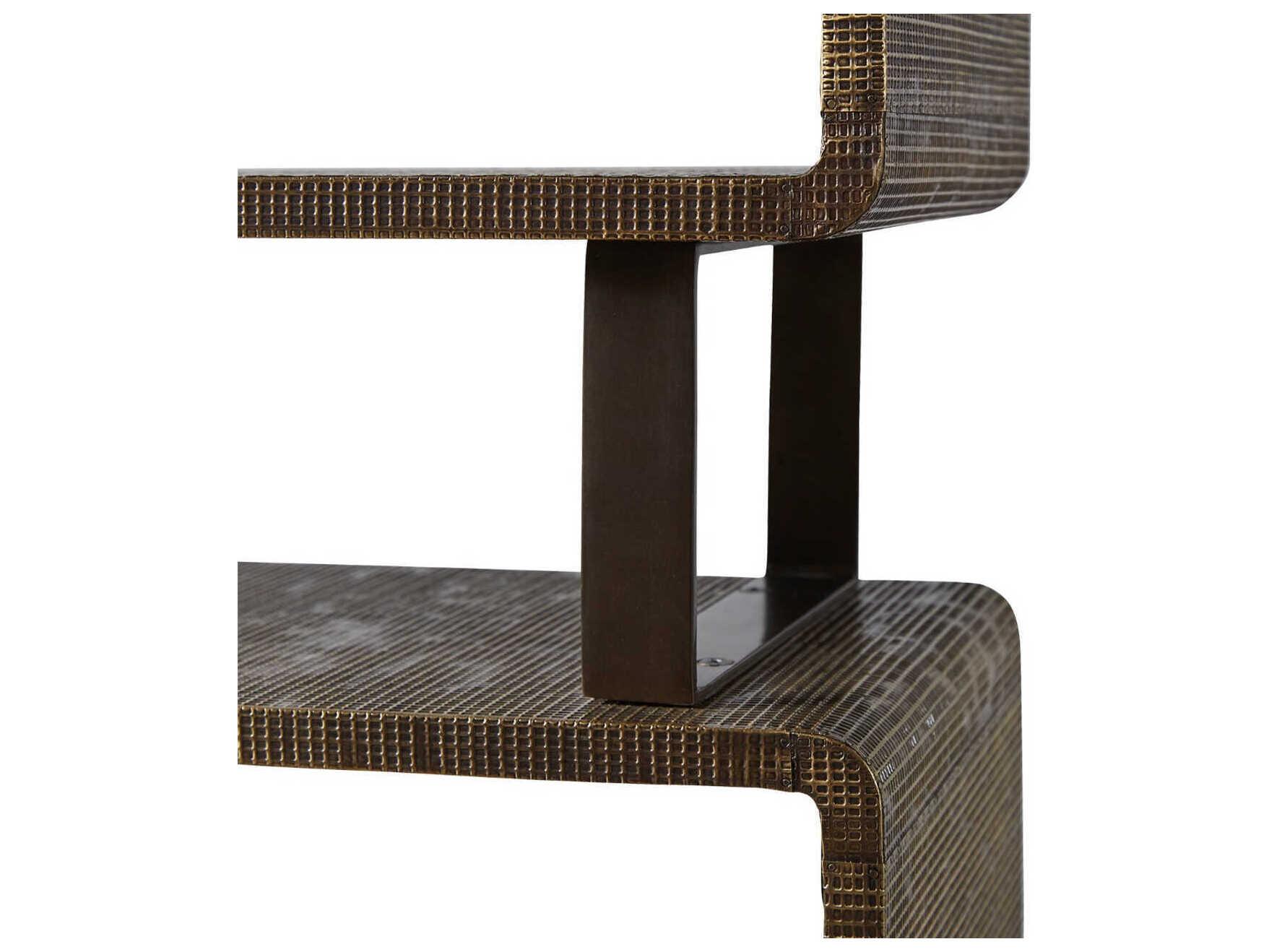 Villa & House Verra Antique Brass And Dark Bronze Etagere