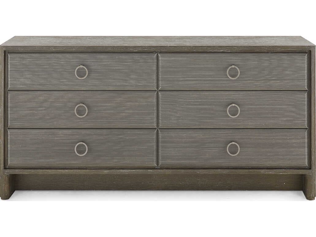 Villa & House Wesley 6-Drawers Oak Wood Double Dresser
