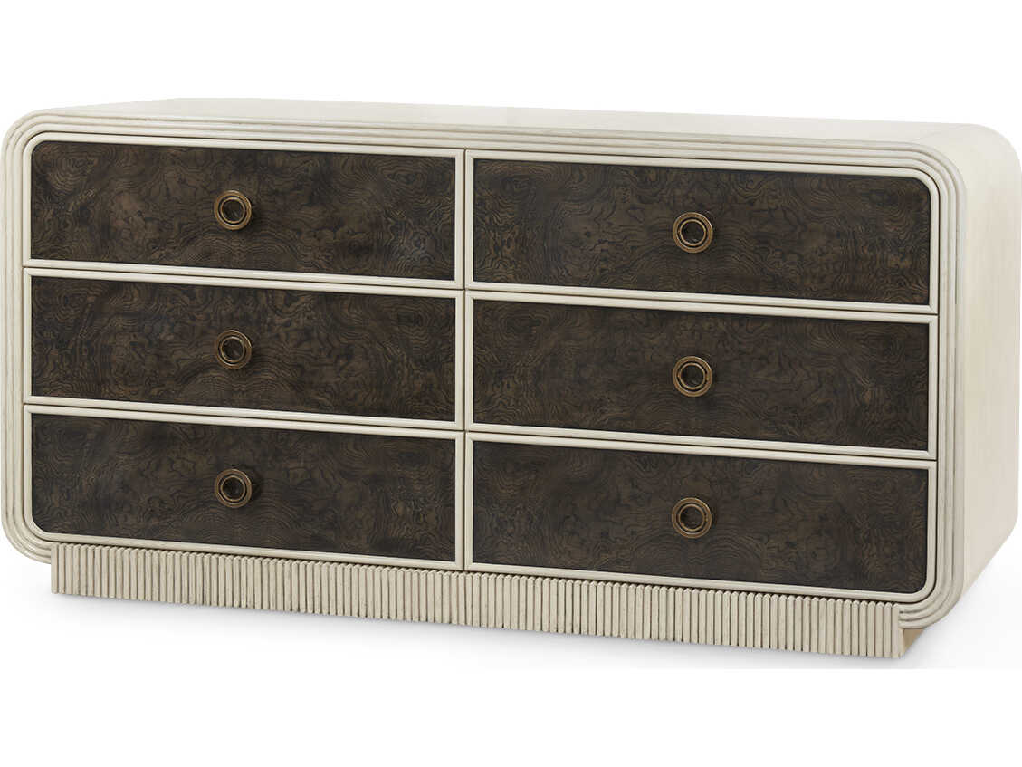 Villa & House Wyatt 6-Drawers Acacia Wood Double Dresser