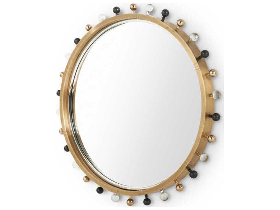 Villa & House Zoe Antique Brass Wall Mirror Round