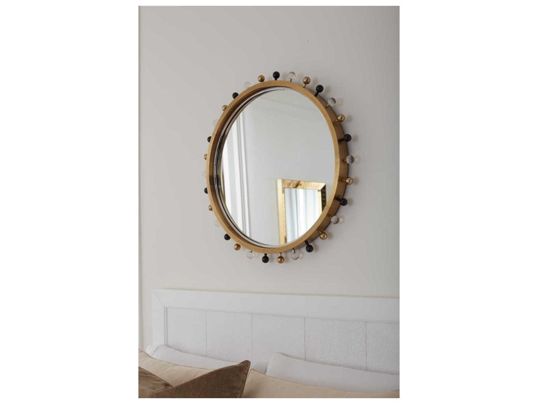 Villa & House Zoe Antique Brass Wall Mirror Round