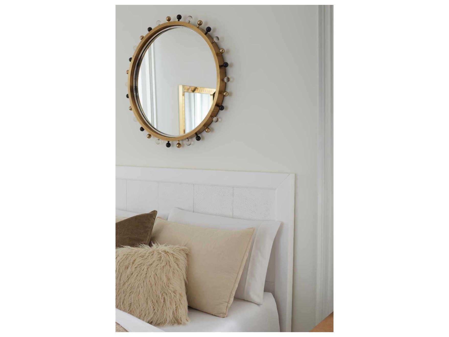 Villa & House Zoe Antique Brass Wall Mirror Round