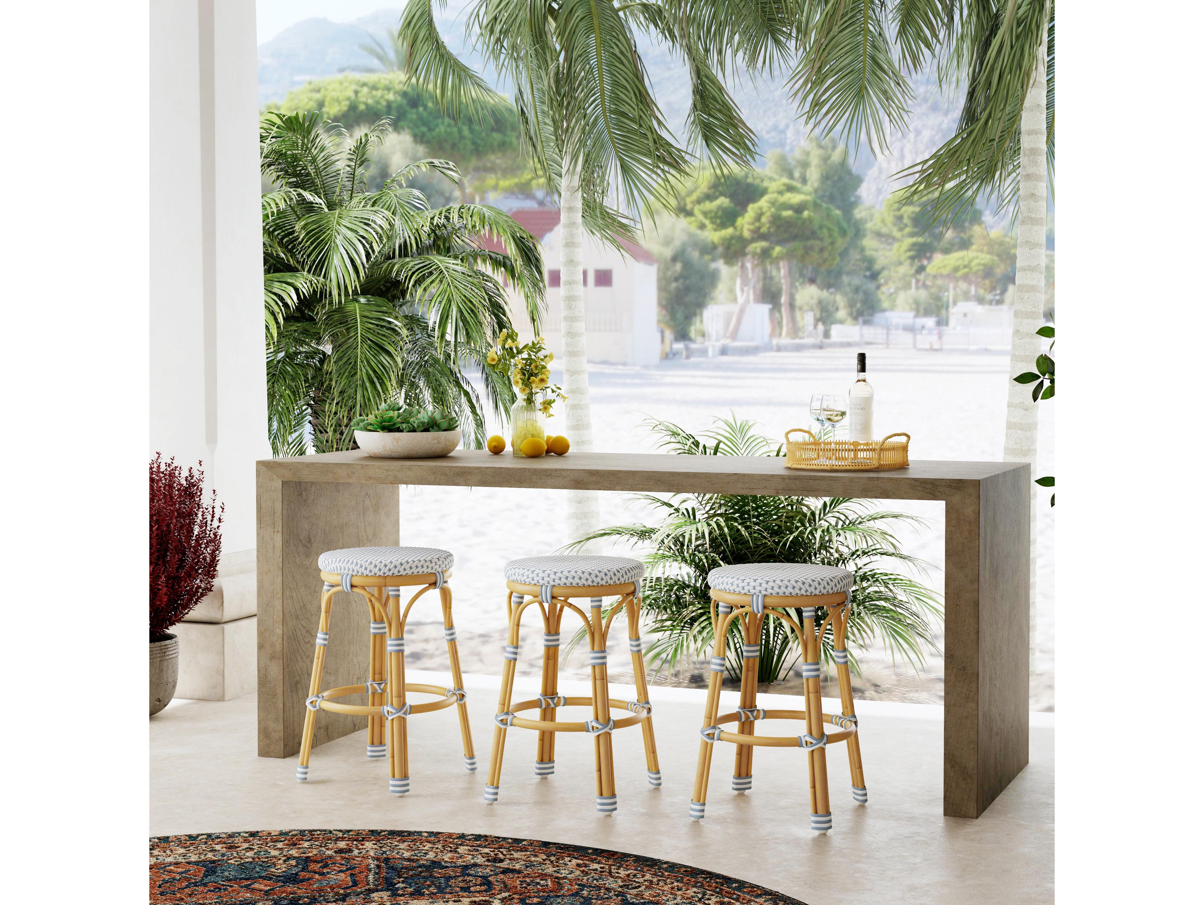 Butler Outdoor Tobias Aluminum Wicker Counter Stool