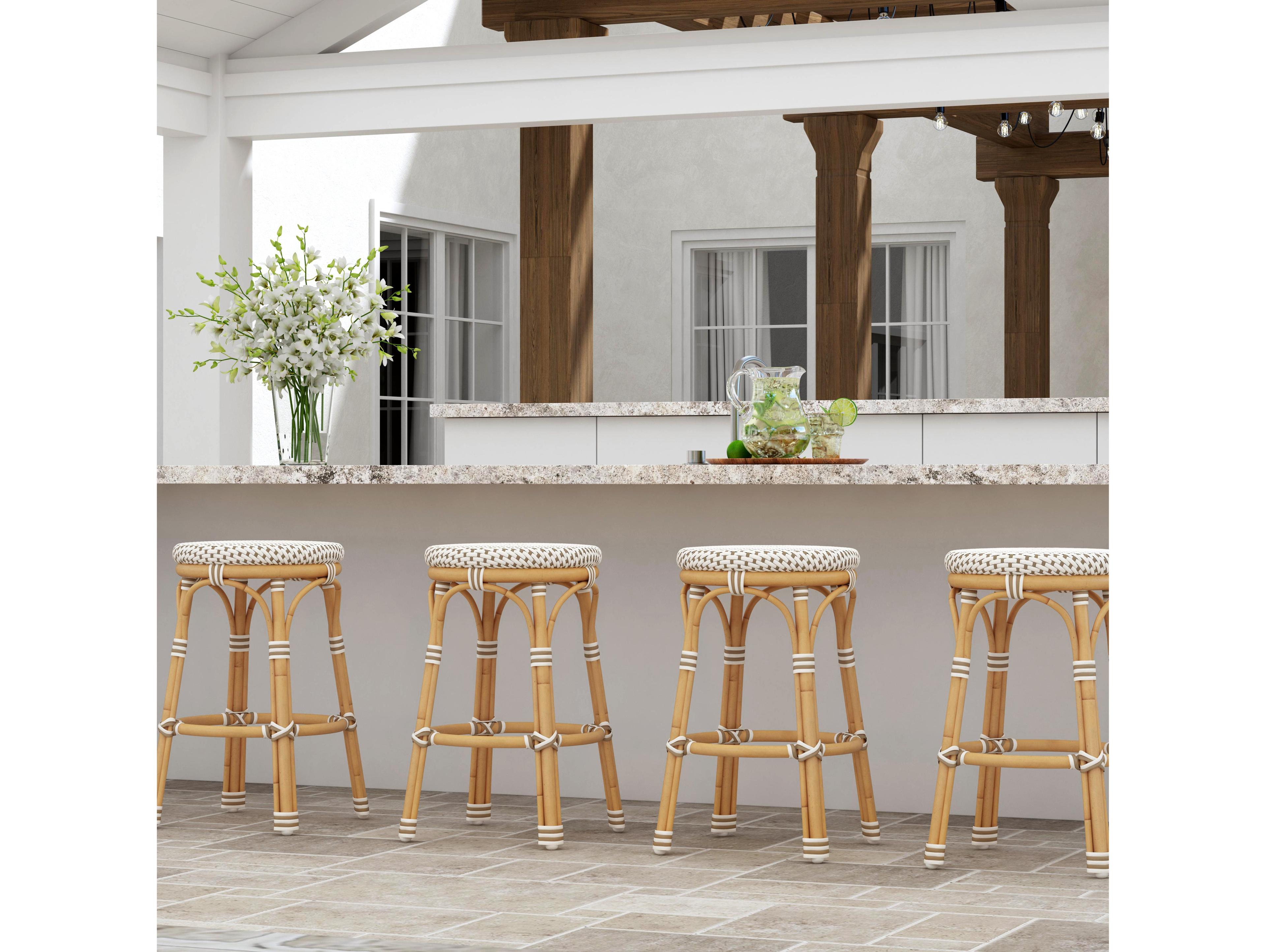 Butler Outdoor Tobias Aluminum Wicker Counter Stool