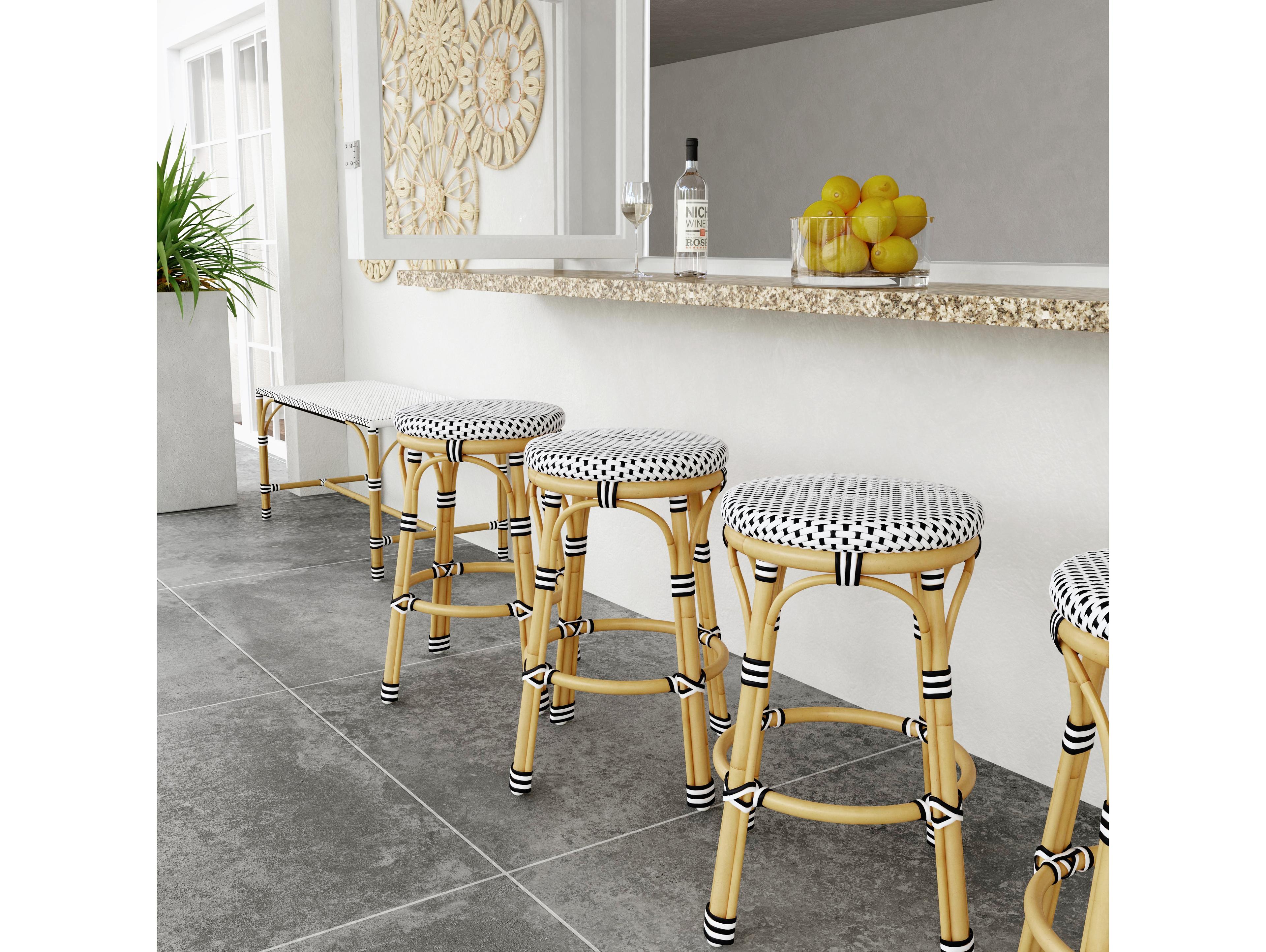 Butler Outdoor Tobias Aluminum Wicker Counter Stool