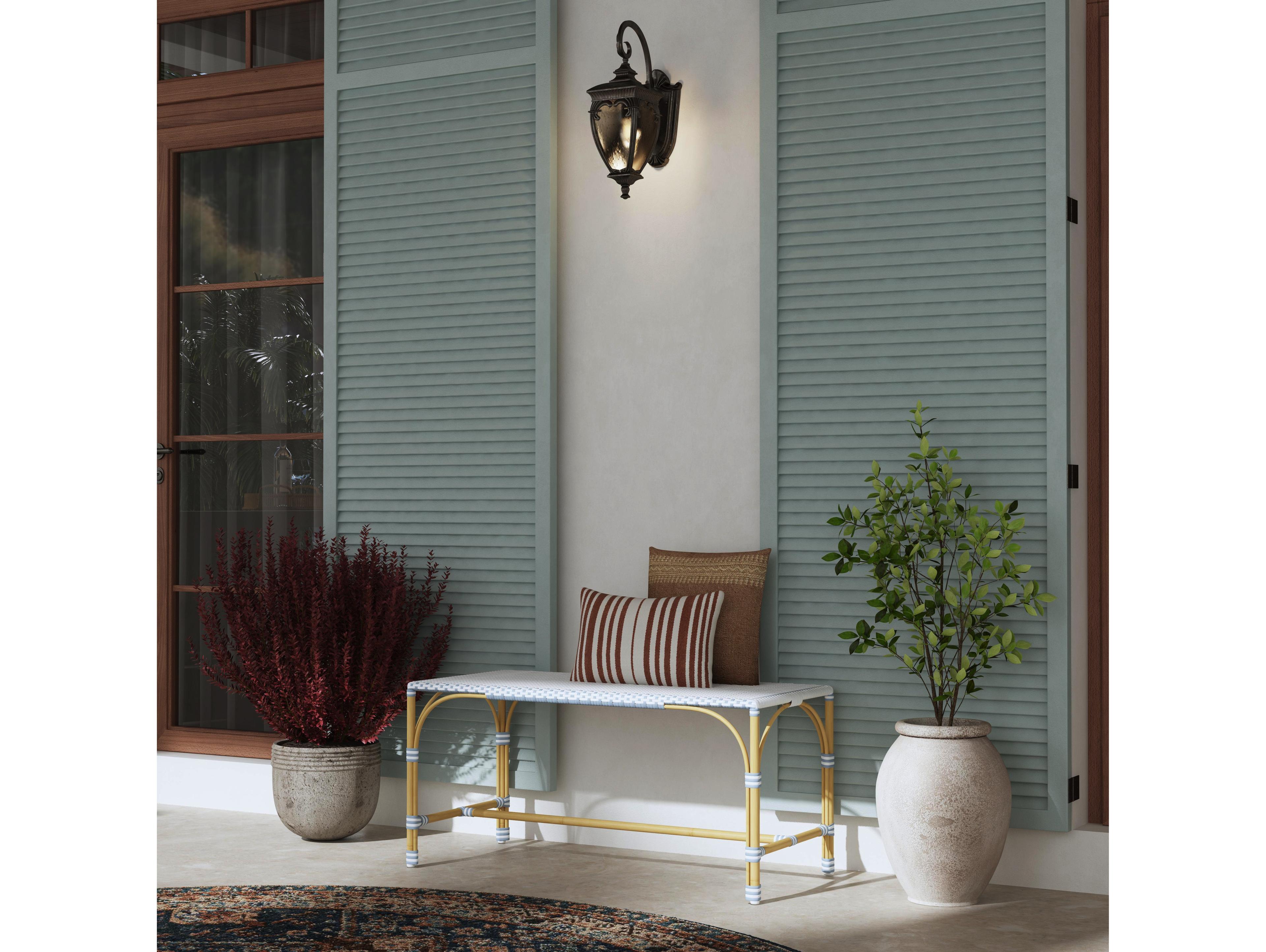 Butler Outdoor Tobias Aluminum Wicker Bench