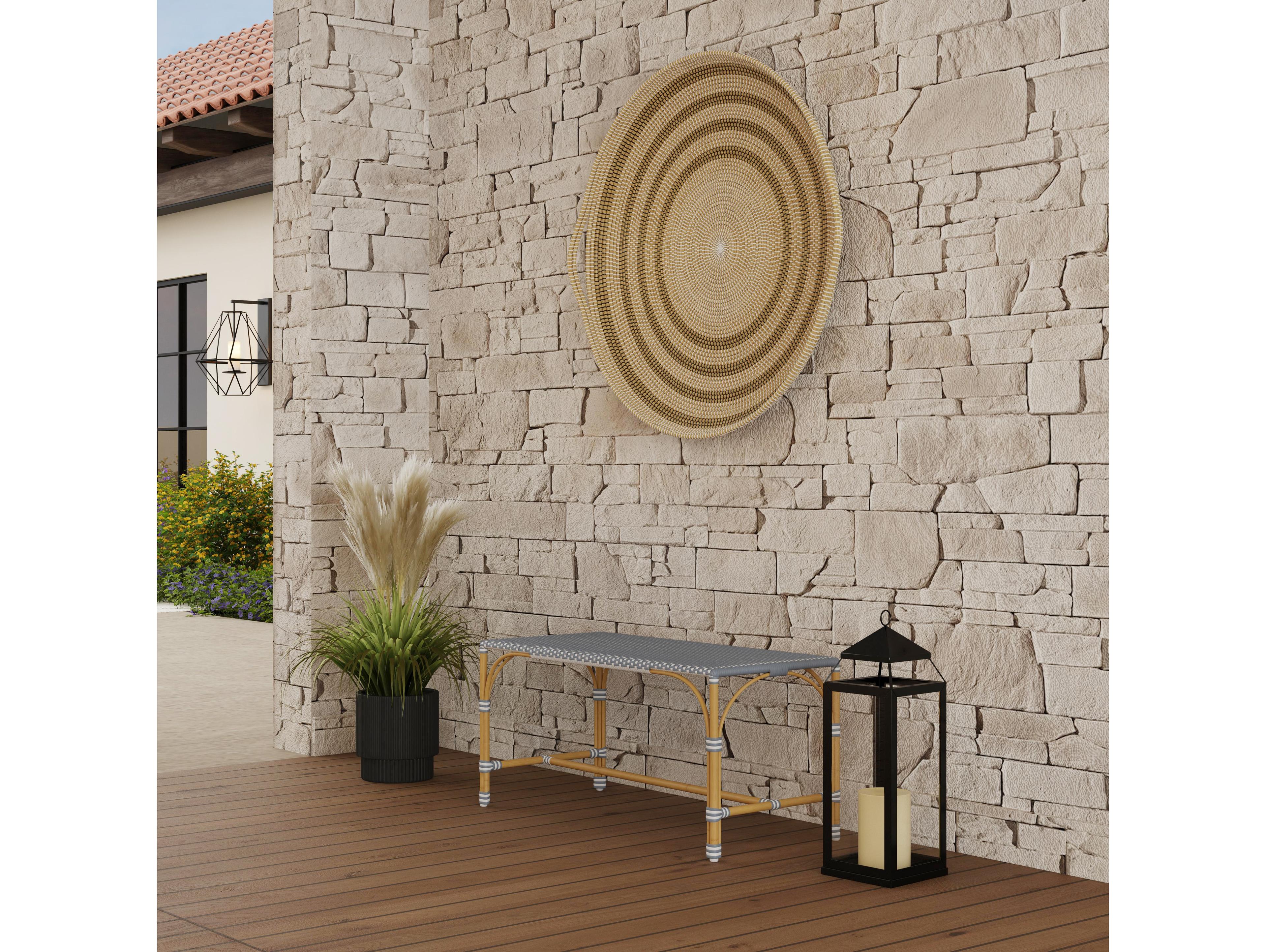 Butler Outdoor Tobias Aluminum Wicker Bench