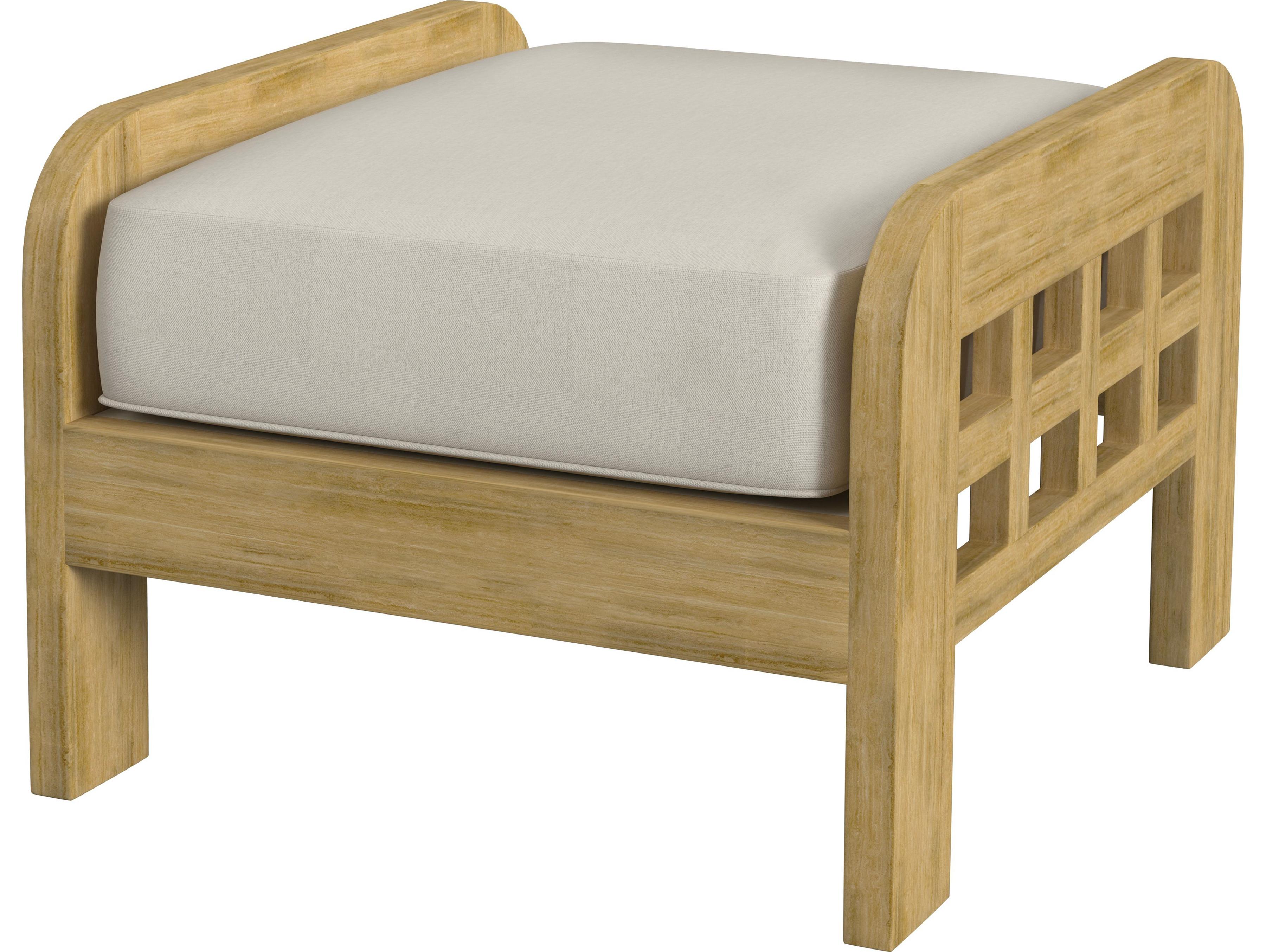 Butler Outdoor Monhegan Teak Cushion Ottoman