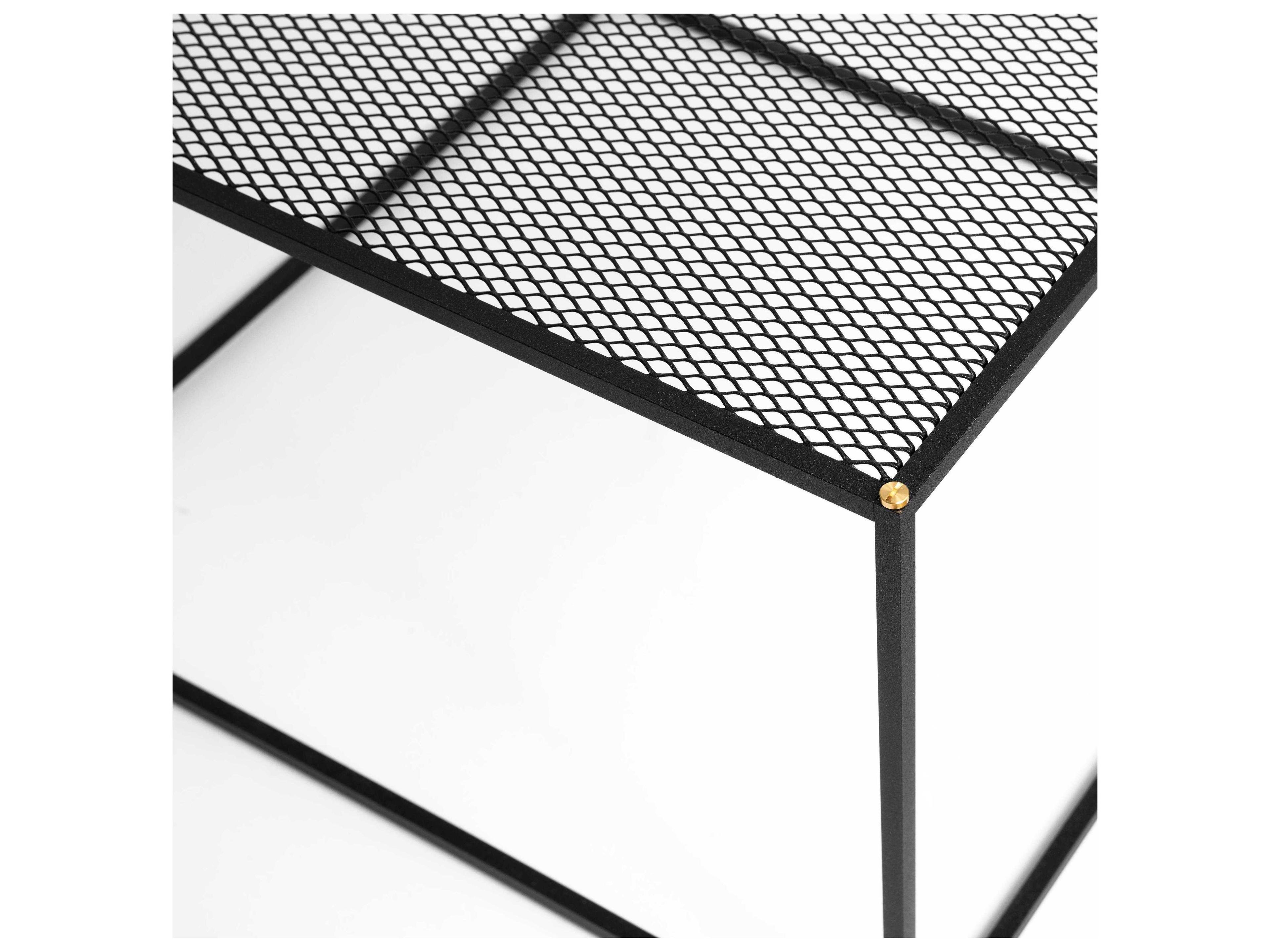 Buster + Punch Meshed Rectangular Steel Black Coffee Table