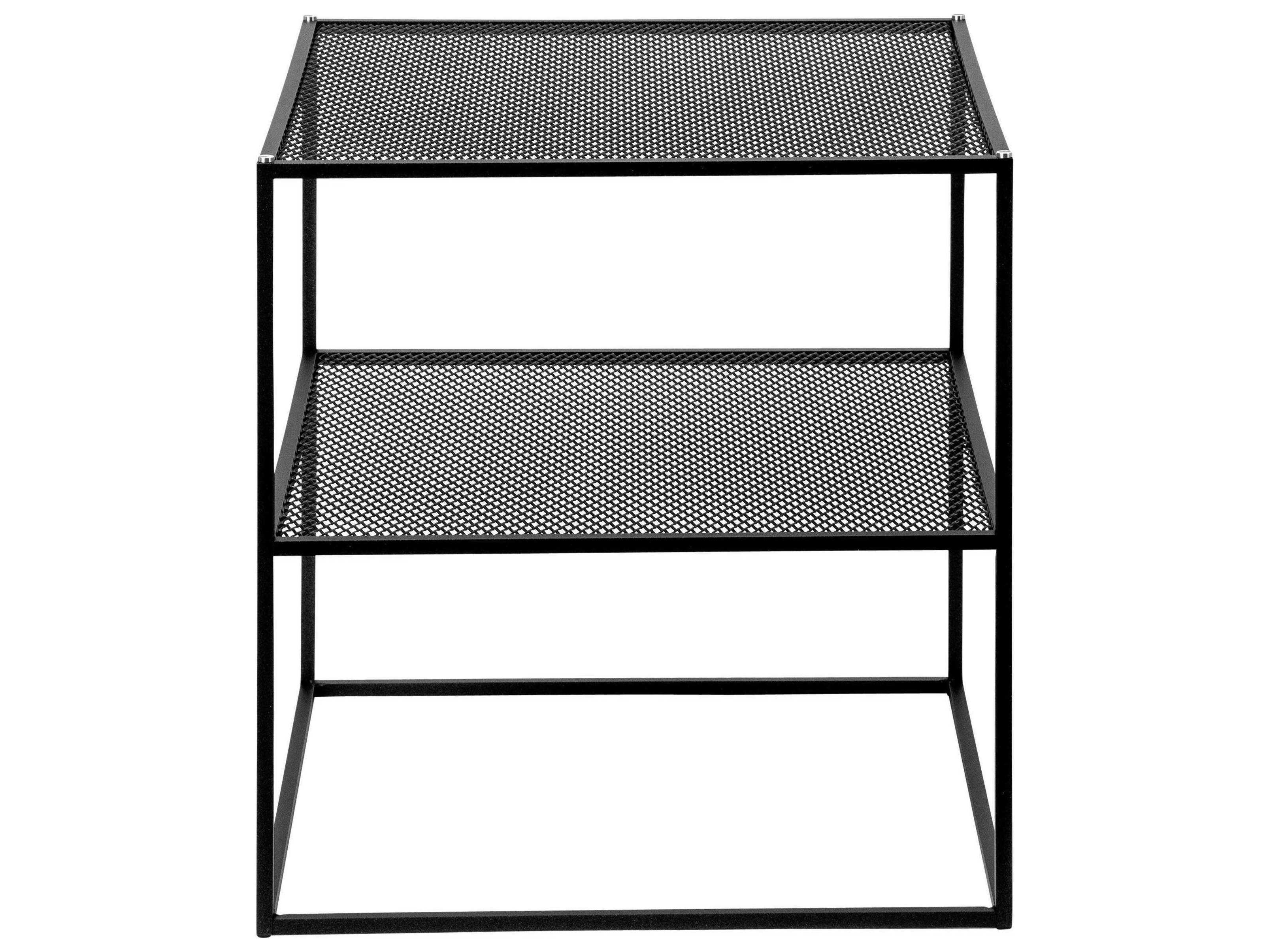 Buster + Punch Meshed Square Steel Black End Table