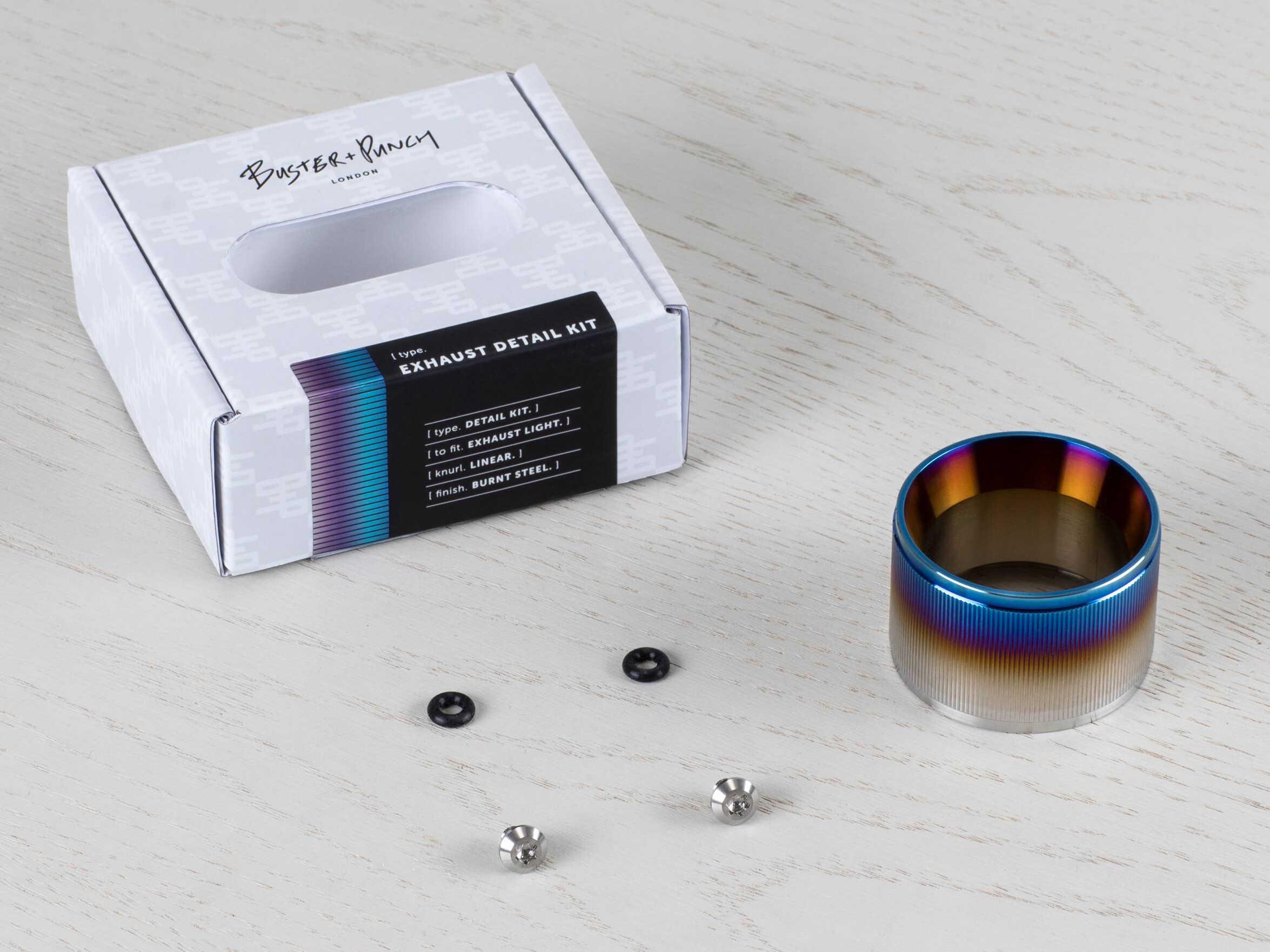 Buster + Punch Exhaust Burnt Steel Linear Detail Kit