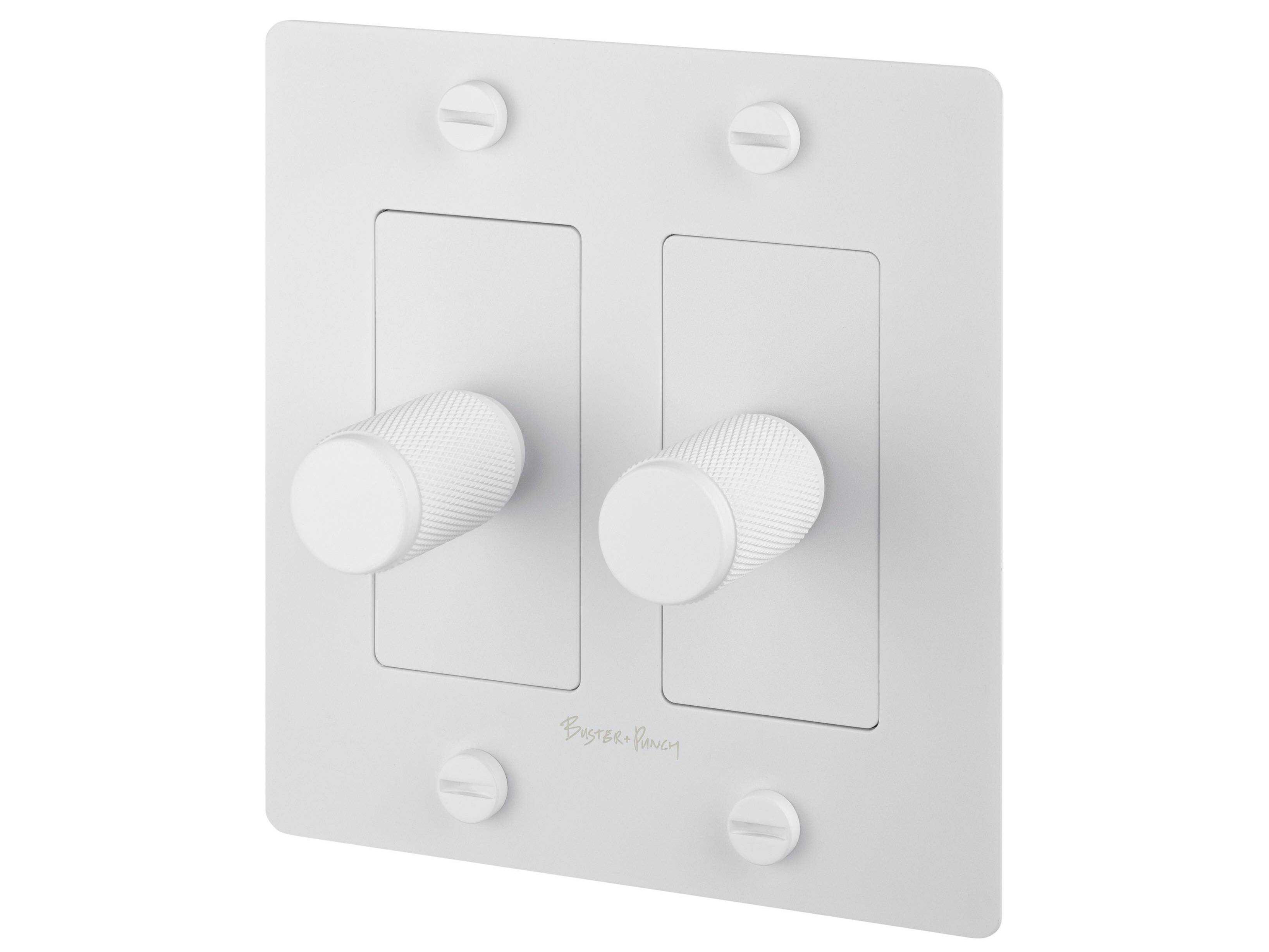 Buster + Punch 2G White Cross Dimmer
