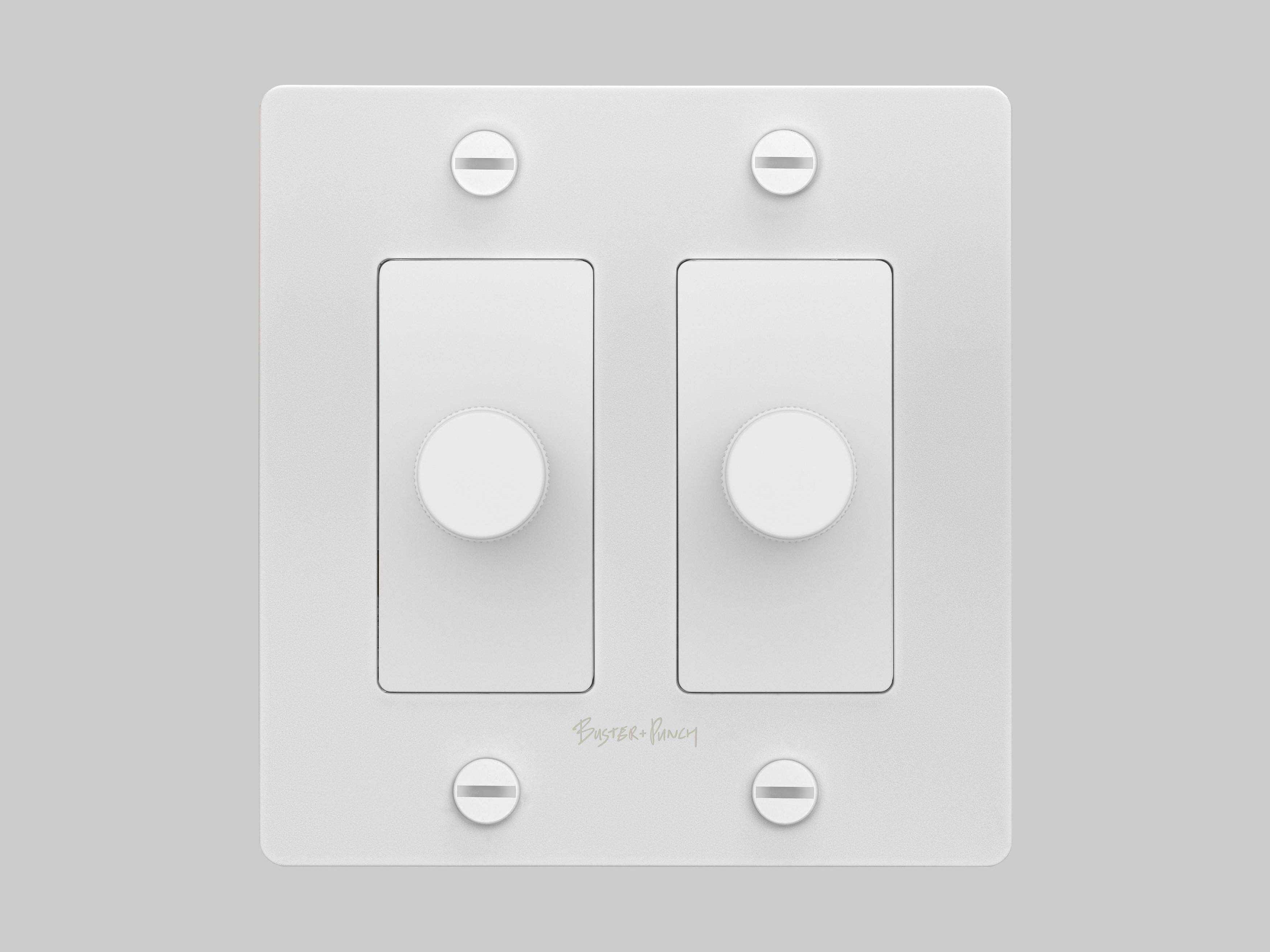 Buster + Punch 2G White Cross Dimmer