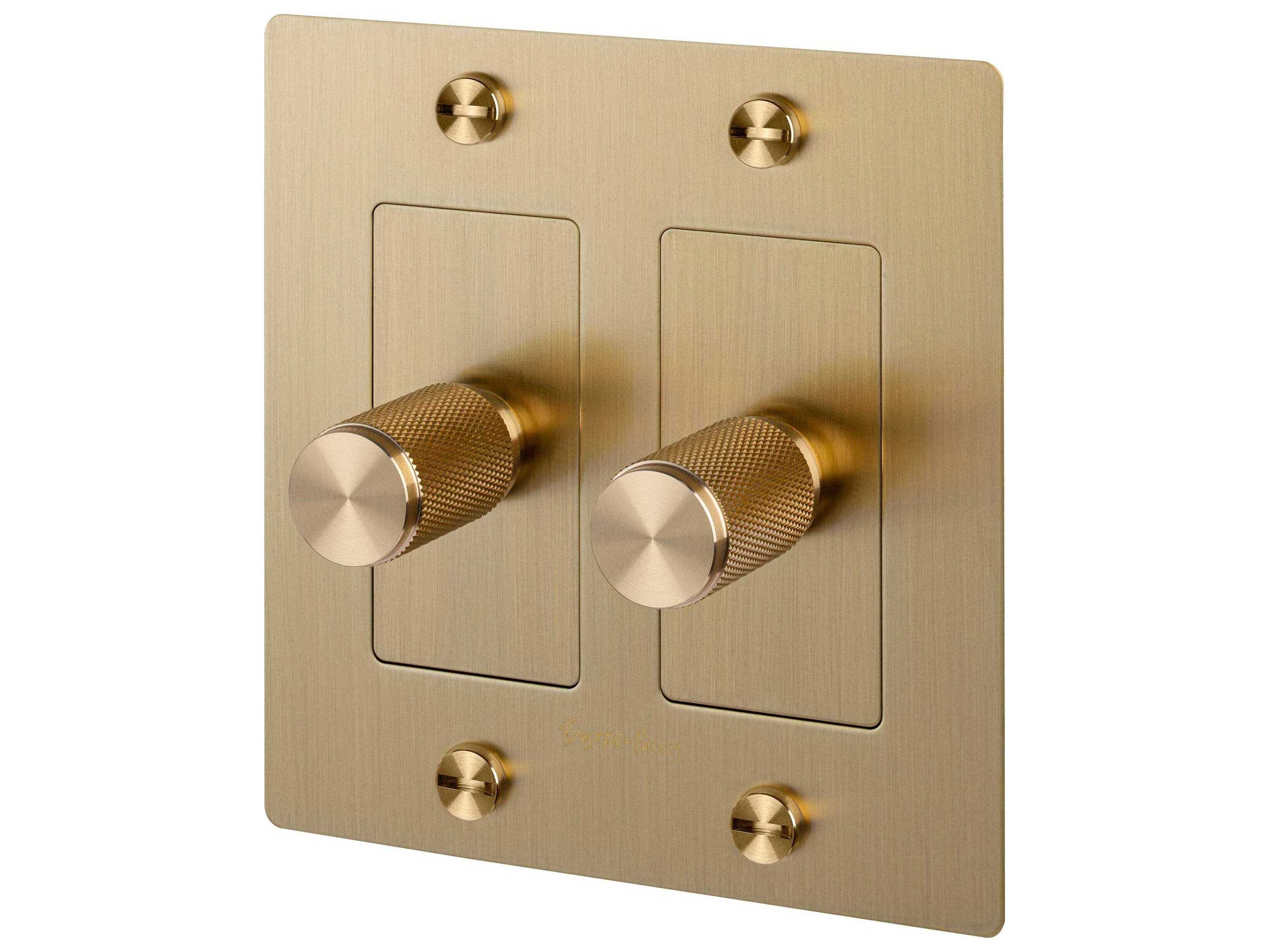 Buster + Punch 2G Brass Cross Dimmer