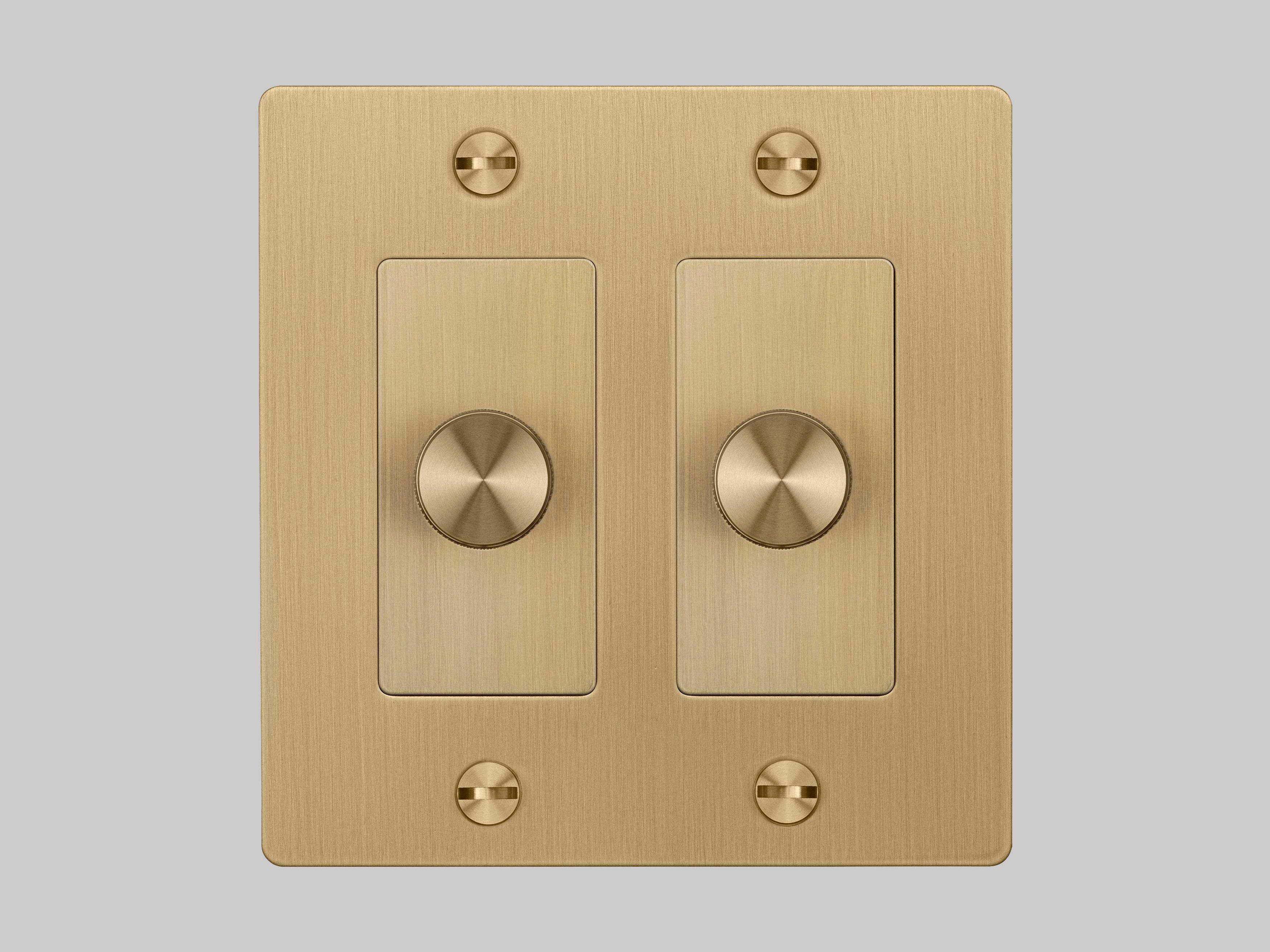 Buster + Punch 2G Brass Cross Dimmer