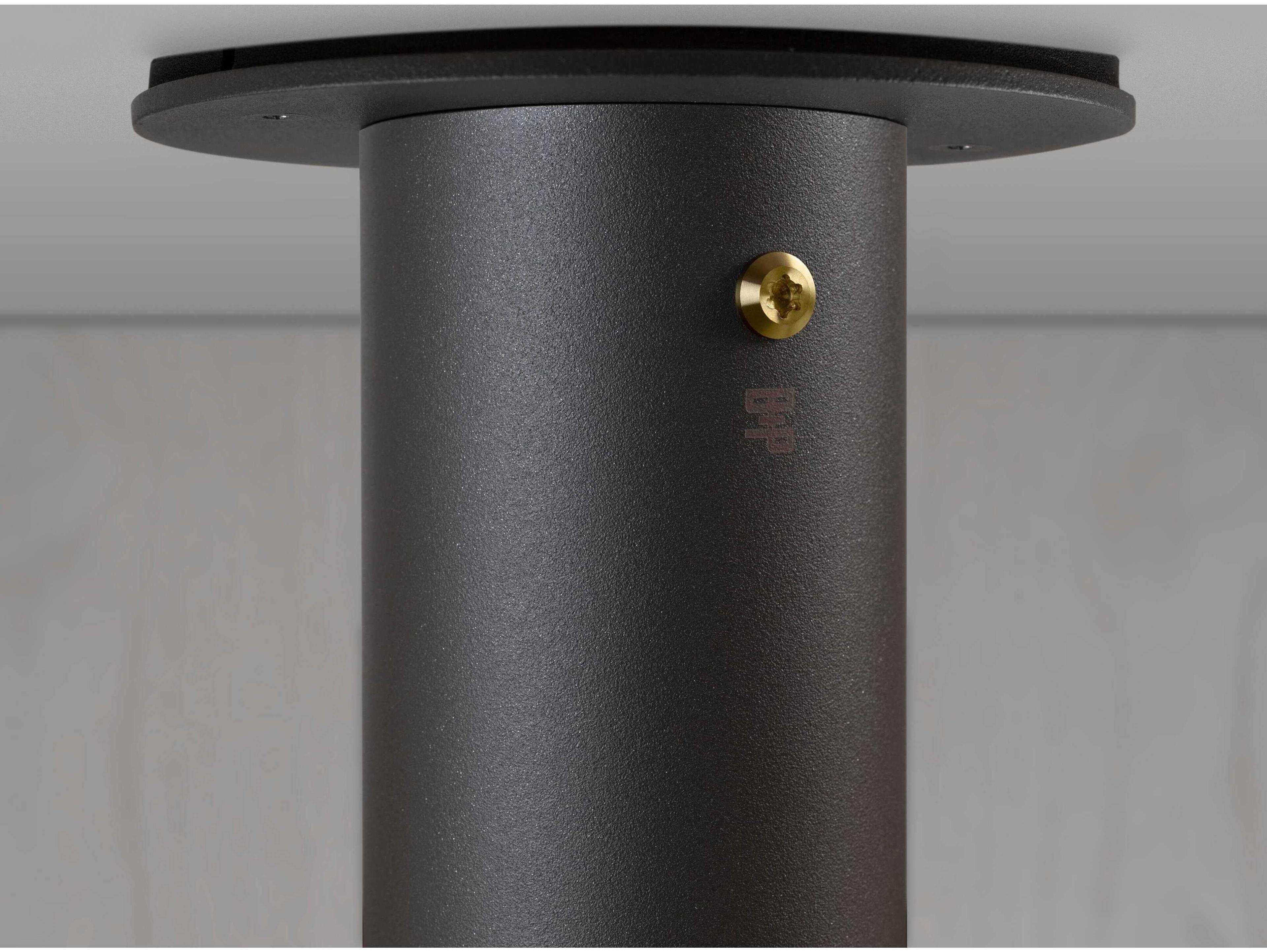 Buster + Punch Exhaust 1-Light Brass Black Cylinder Flush Mount