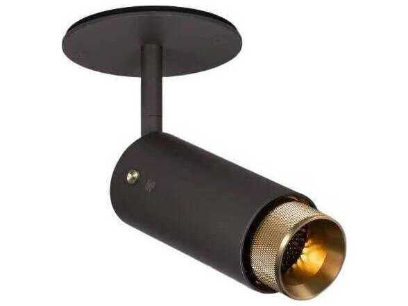Buster + Punch Exhaust 1-Light Brass Black Cylinder Spot Light