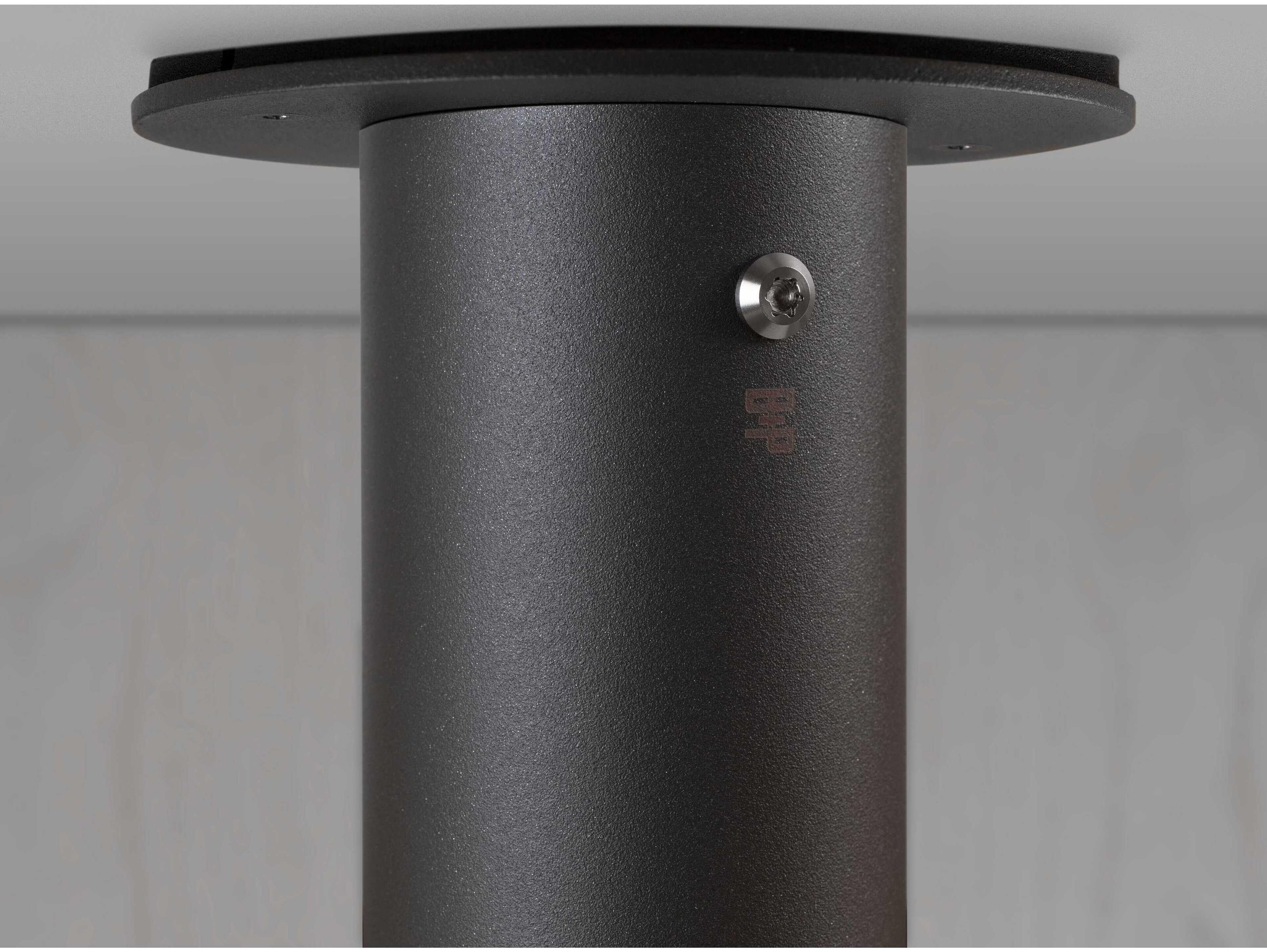 Buster + Punch Exhaust 1-Light Steel Black Cylinder Flush Mount