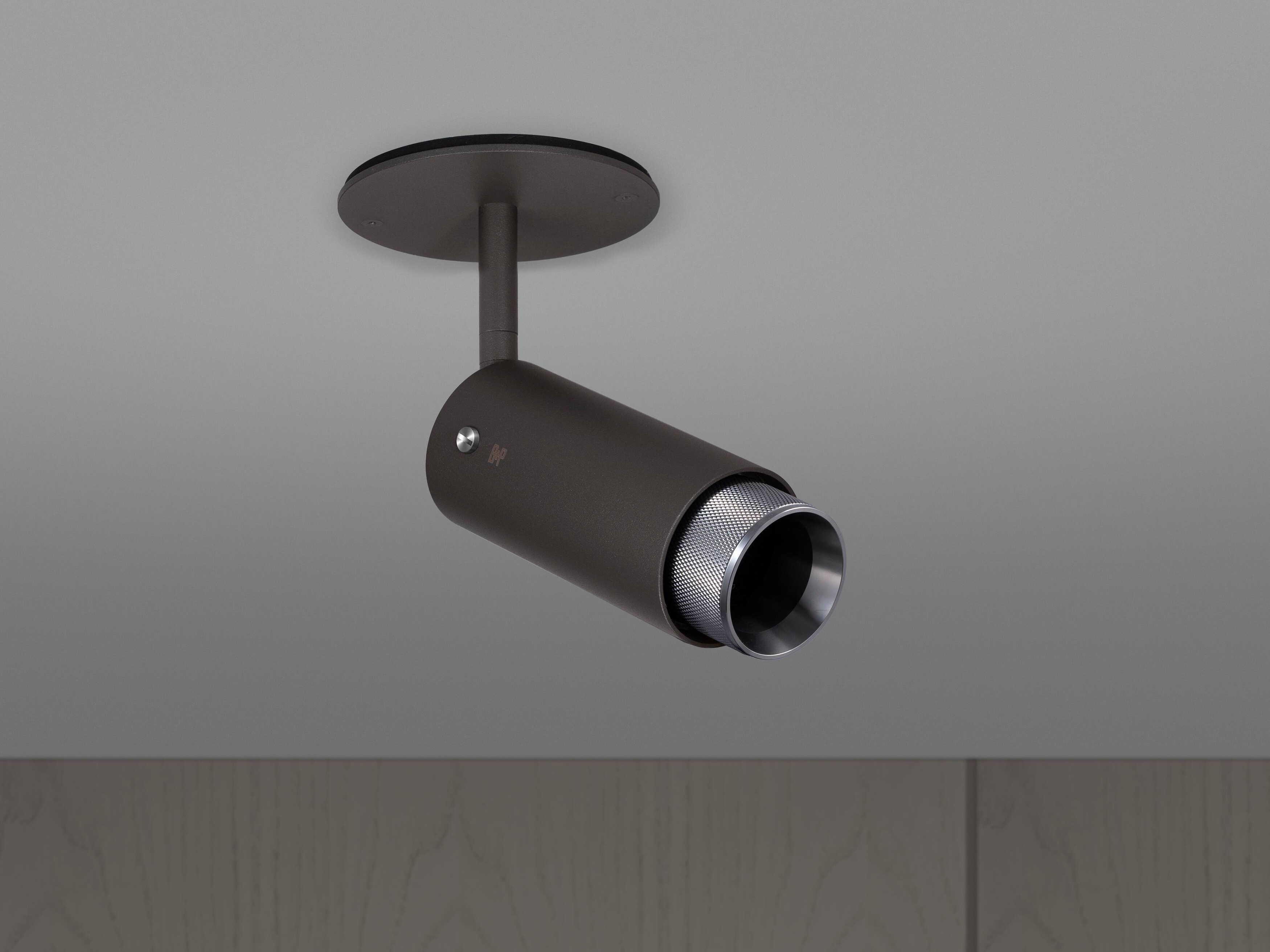 Buster + Punch Exhaust 1-Light Steel Black Cylinder Spot Light