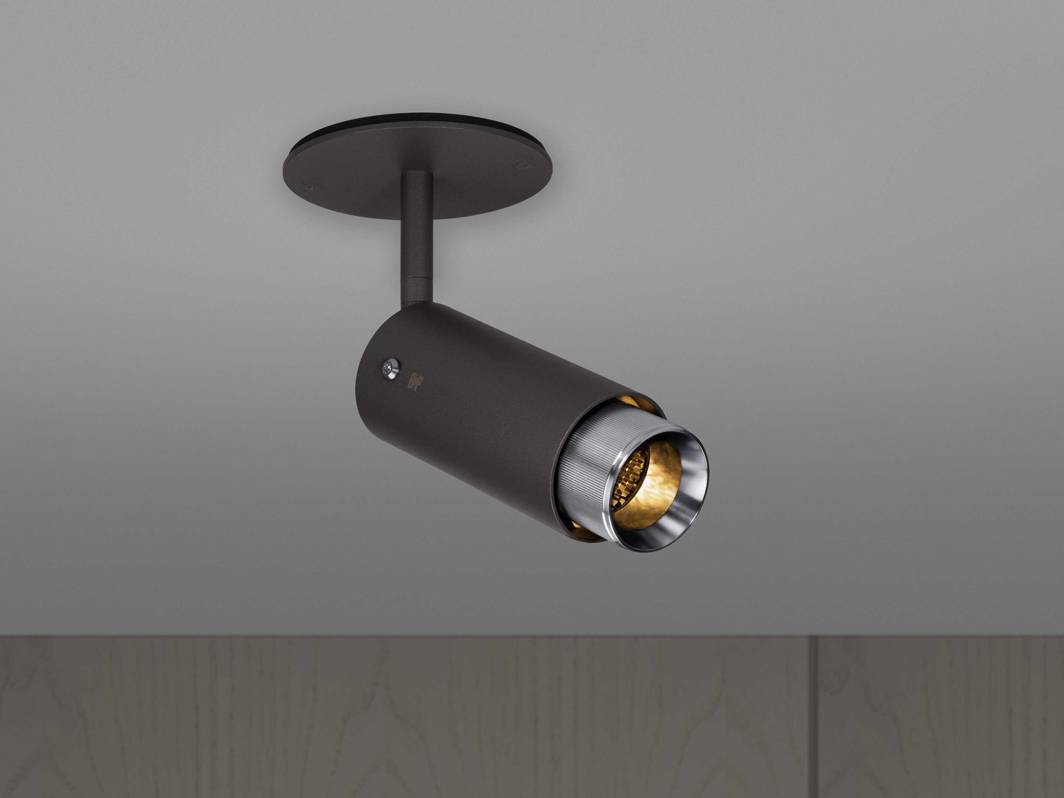 Buster + Punch Exhaust 1-Light Steel Black Cylinder Spot Light