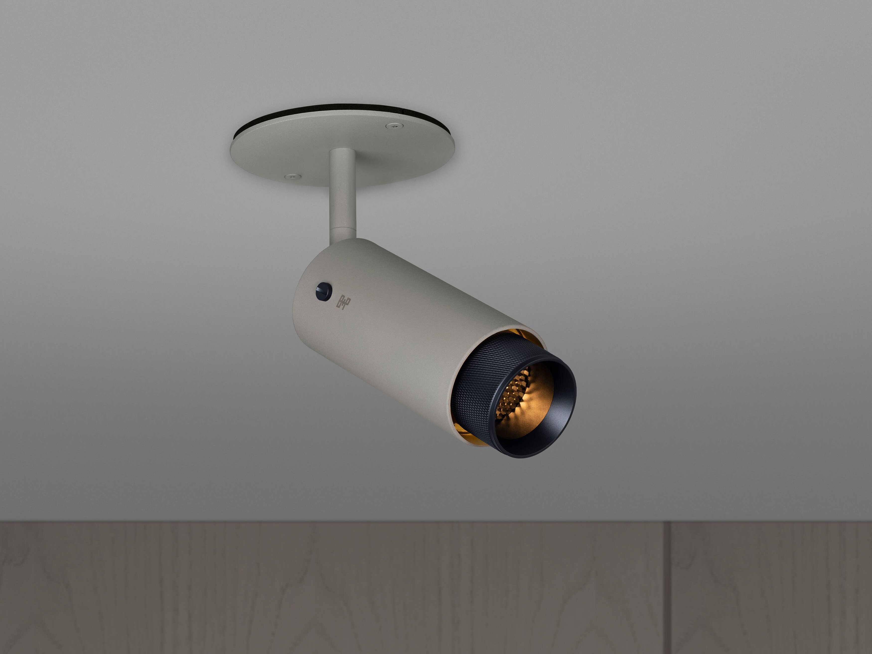 Buster + Punch Exhaust 1-Light Black Gray Cylinder Spot Light