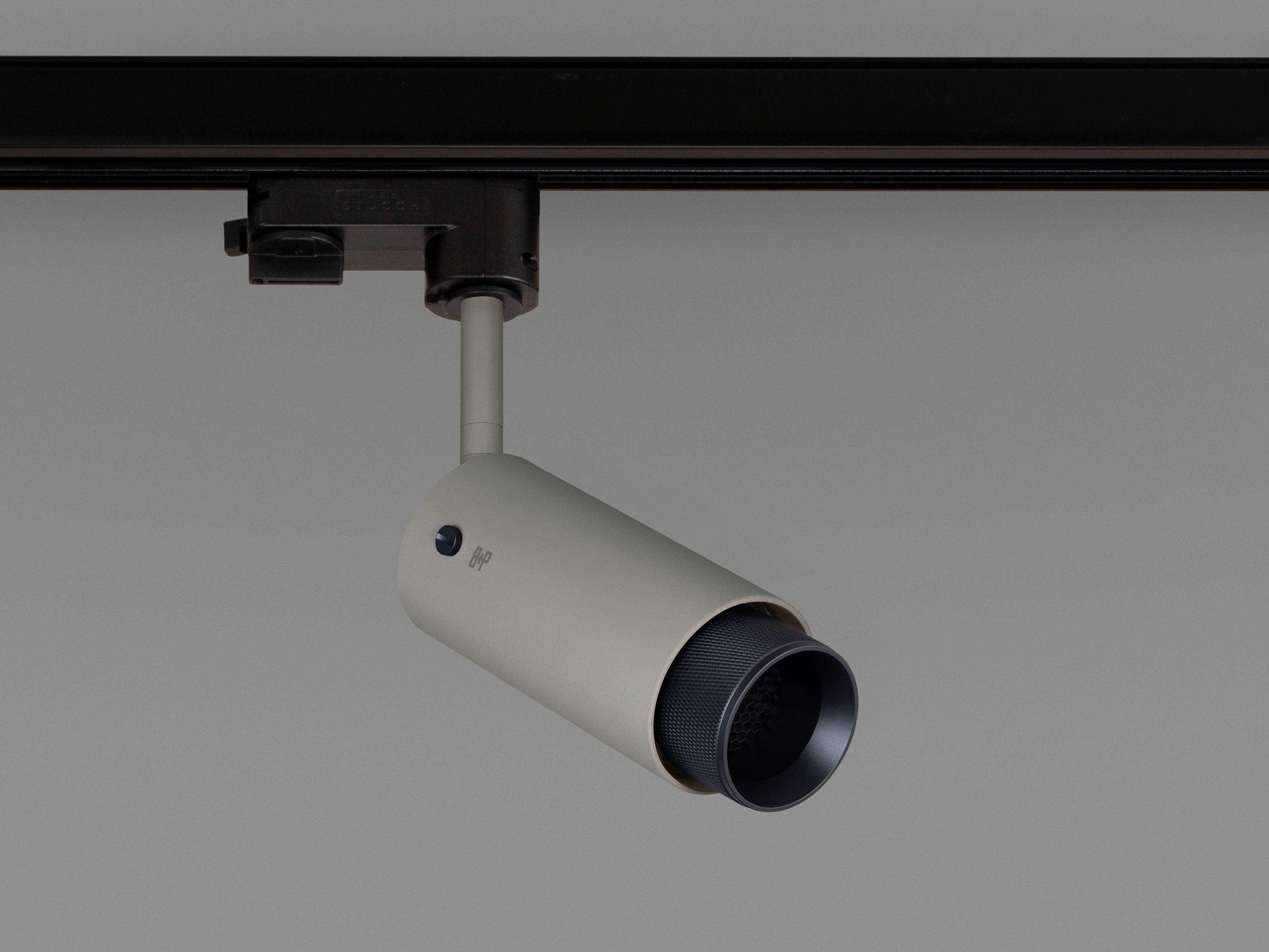 Buster + Punch Exhaust 1-Light Black Gray Cylinder Track & Rail Light