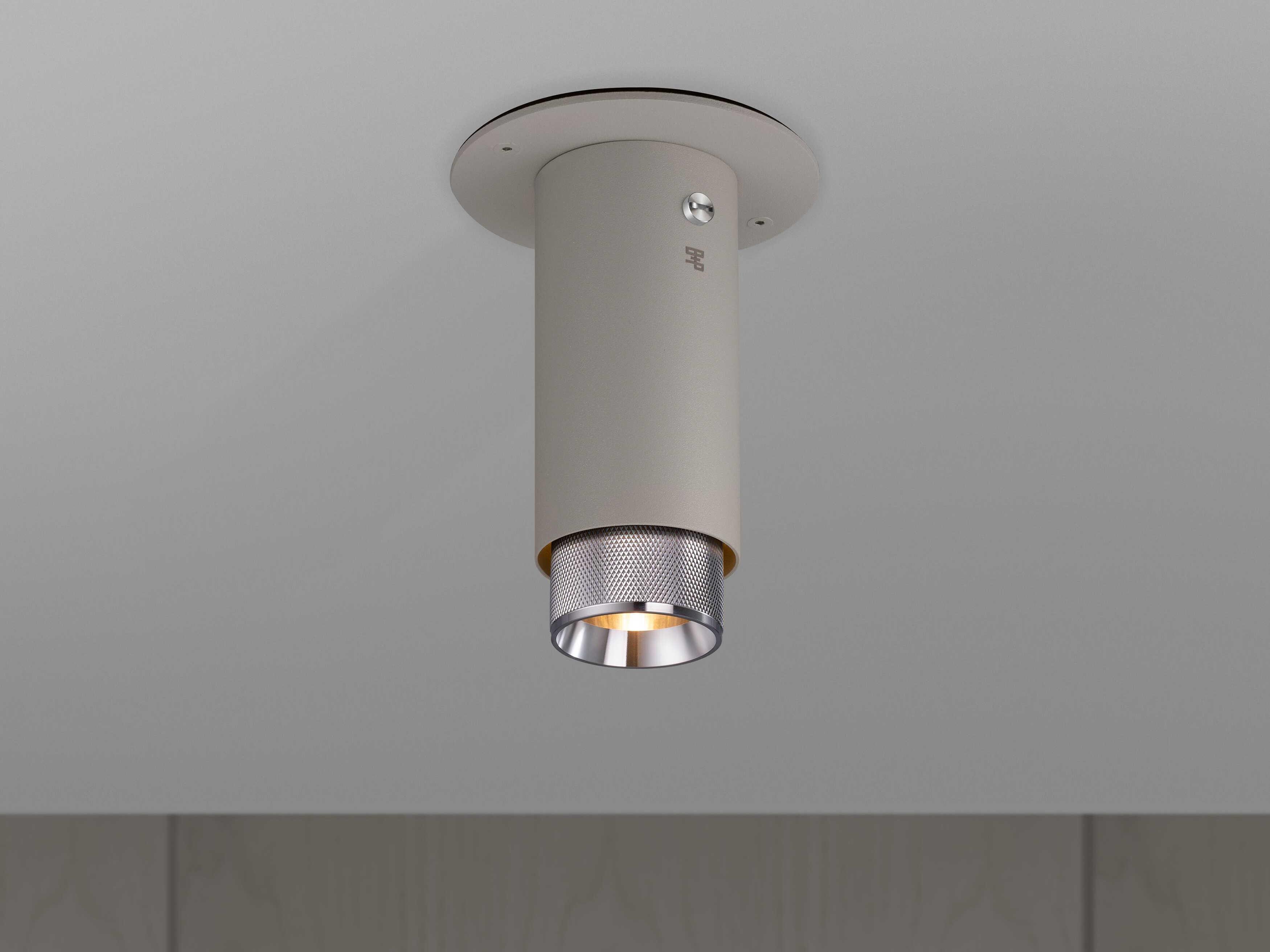 Buster + Punch Exhaust 1-Light Steel Gray Cylinder Flush Mount