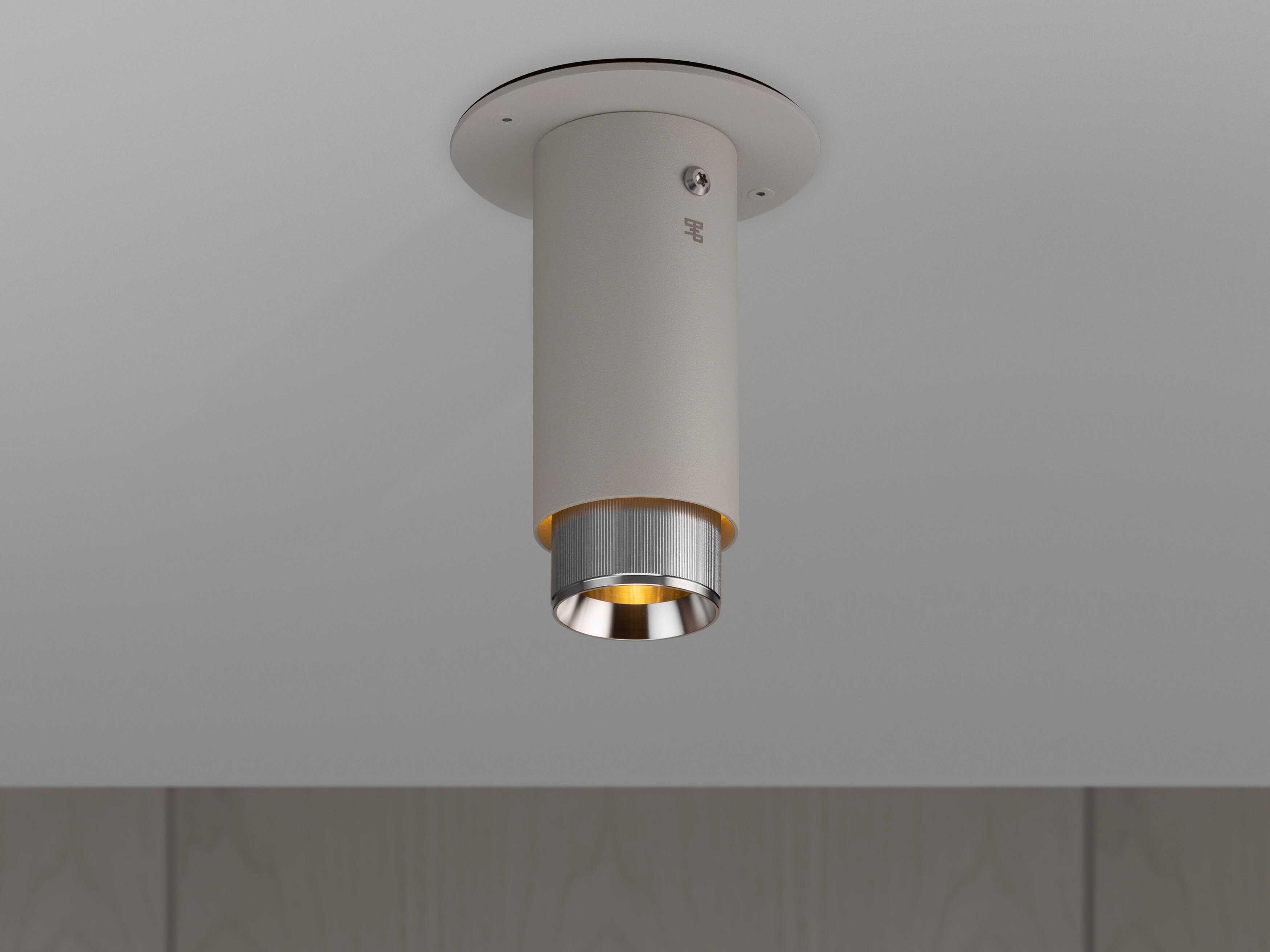 Buster + Punch Exhaust 1-Light Steel Gray Cylinder Flush Mount