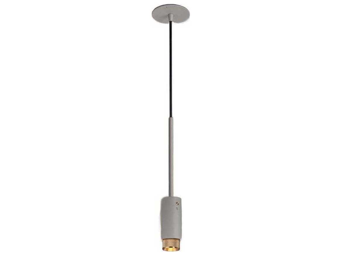 Buster + Punch Exhaust 1-Light Brass Gray Cylinder Mini Pendant