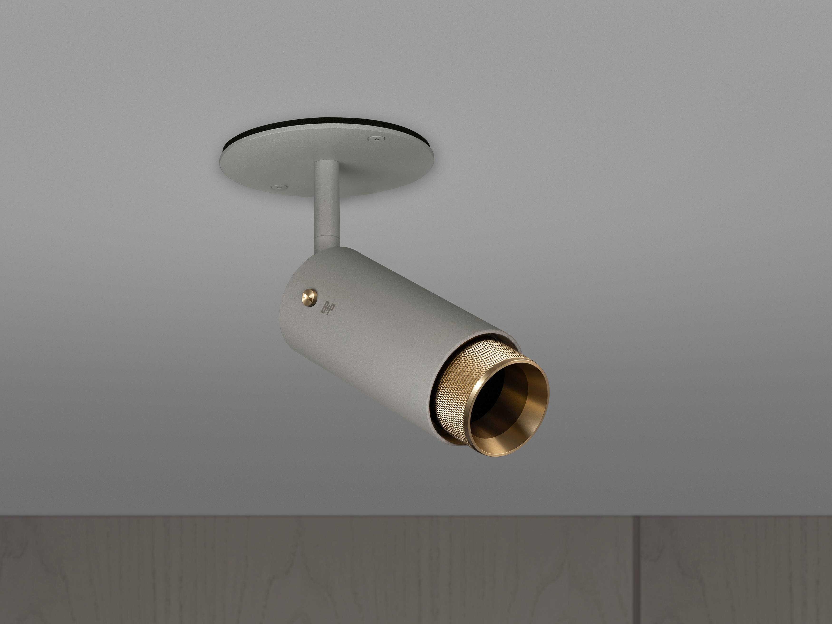Buster + Punch Exhaust 1-Light Brass Gray Cylinder Spot Light