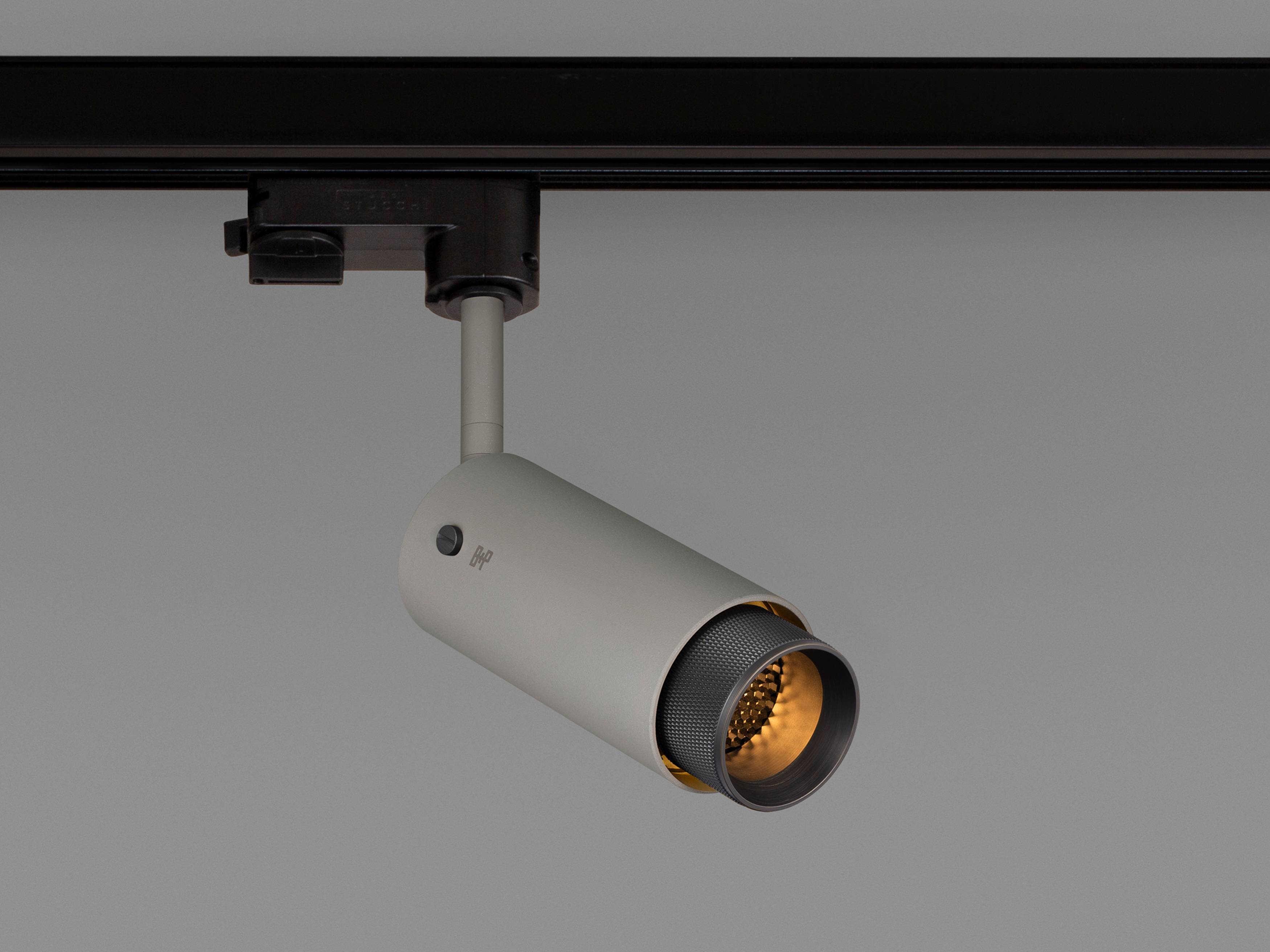 Buster + Punch Exhaust 1-Light Smoked Bronze Gray Cylinder Track & Rail Light