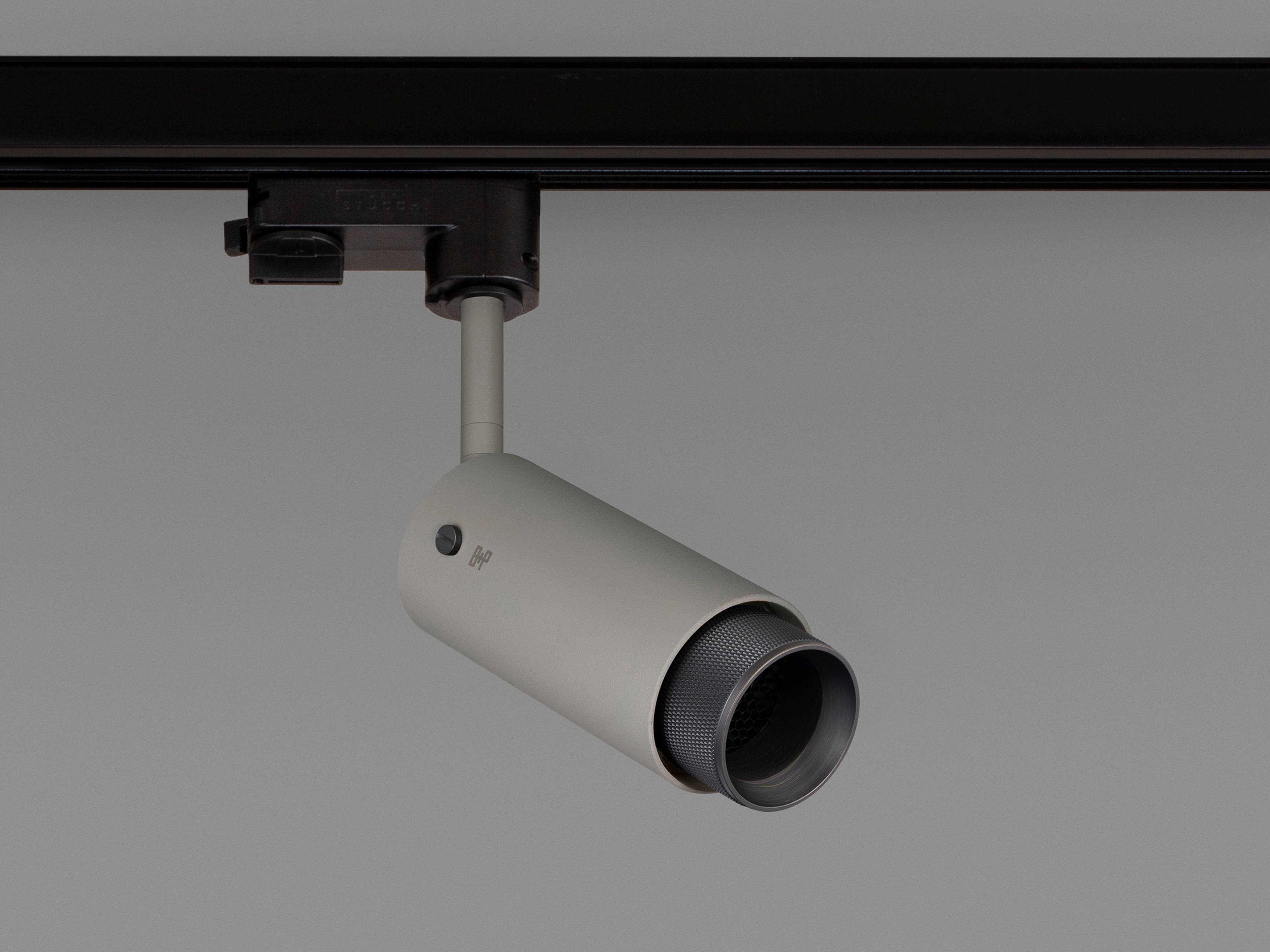 Buster + Punch Exhaust 1-Light Smoked Bronze Gray Cylinder Track & Rail Light