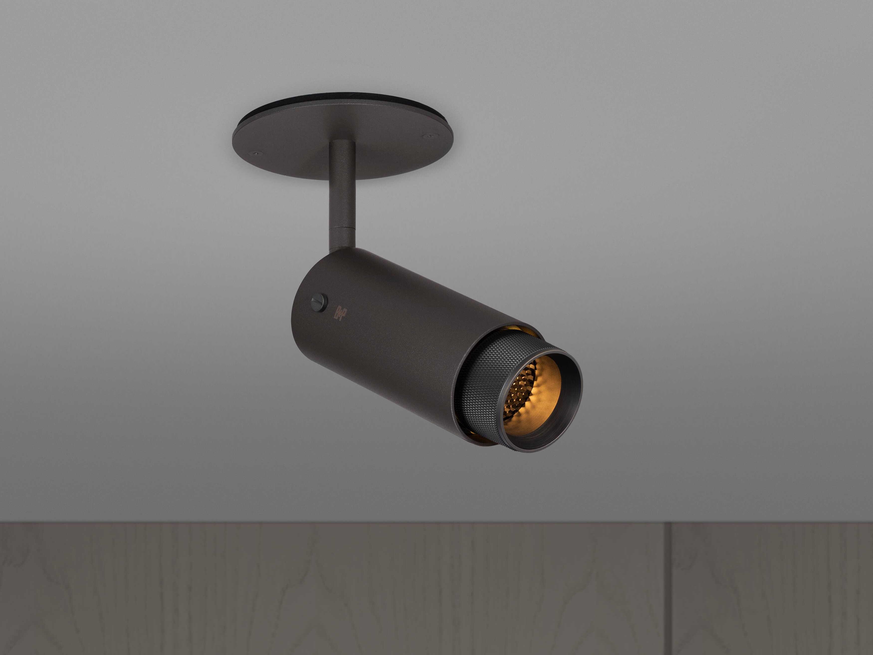 Buster + Punch Exhaust 1-Light Smoked Bronze Cylinder Spot Light