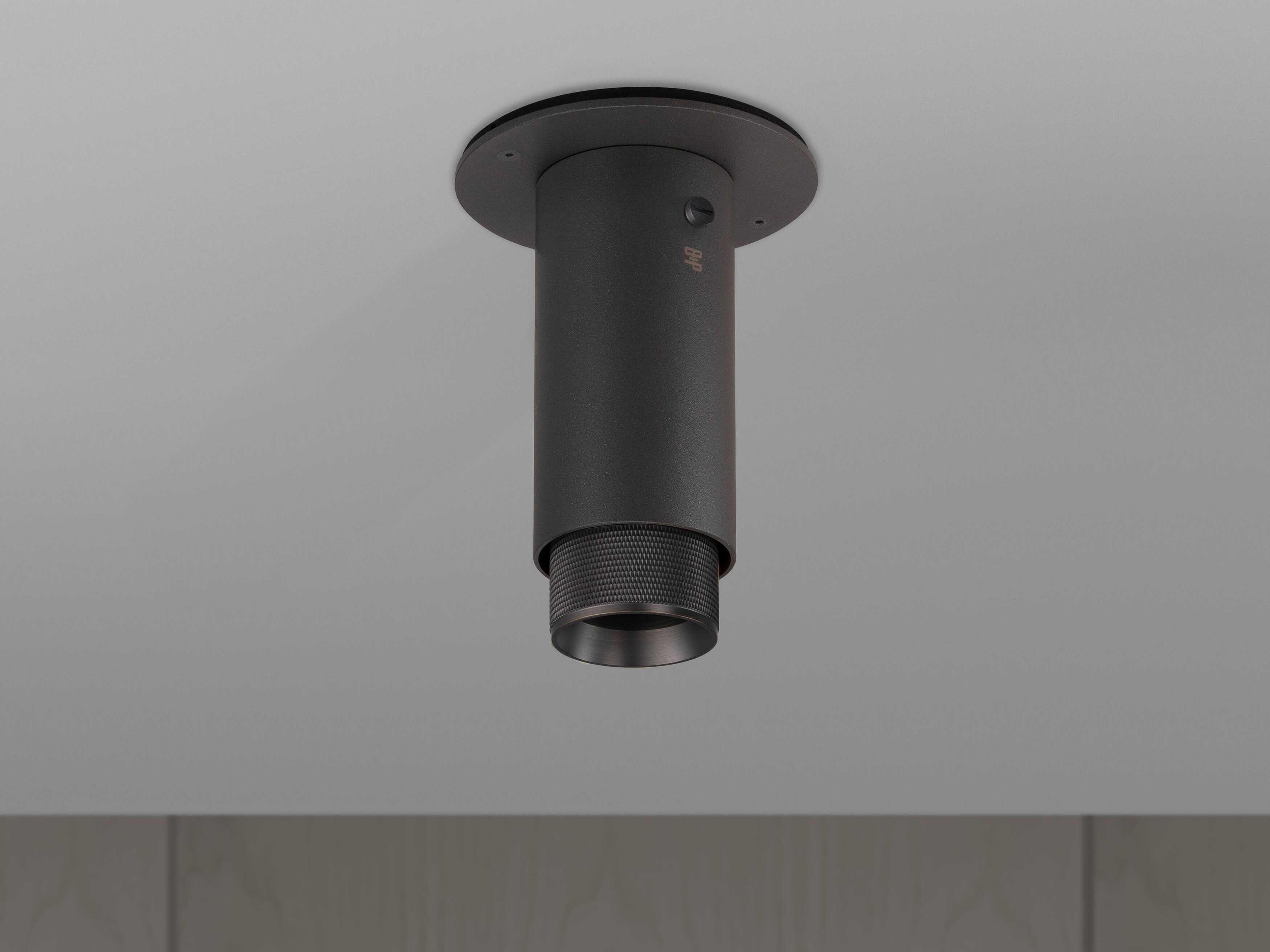 Buster + Punch Exhaust 1-Light Smoked Bronze Cylinder Flush Mount