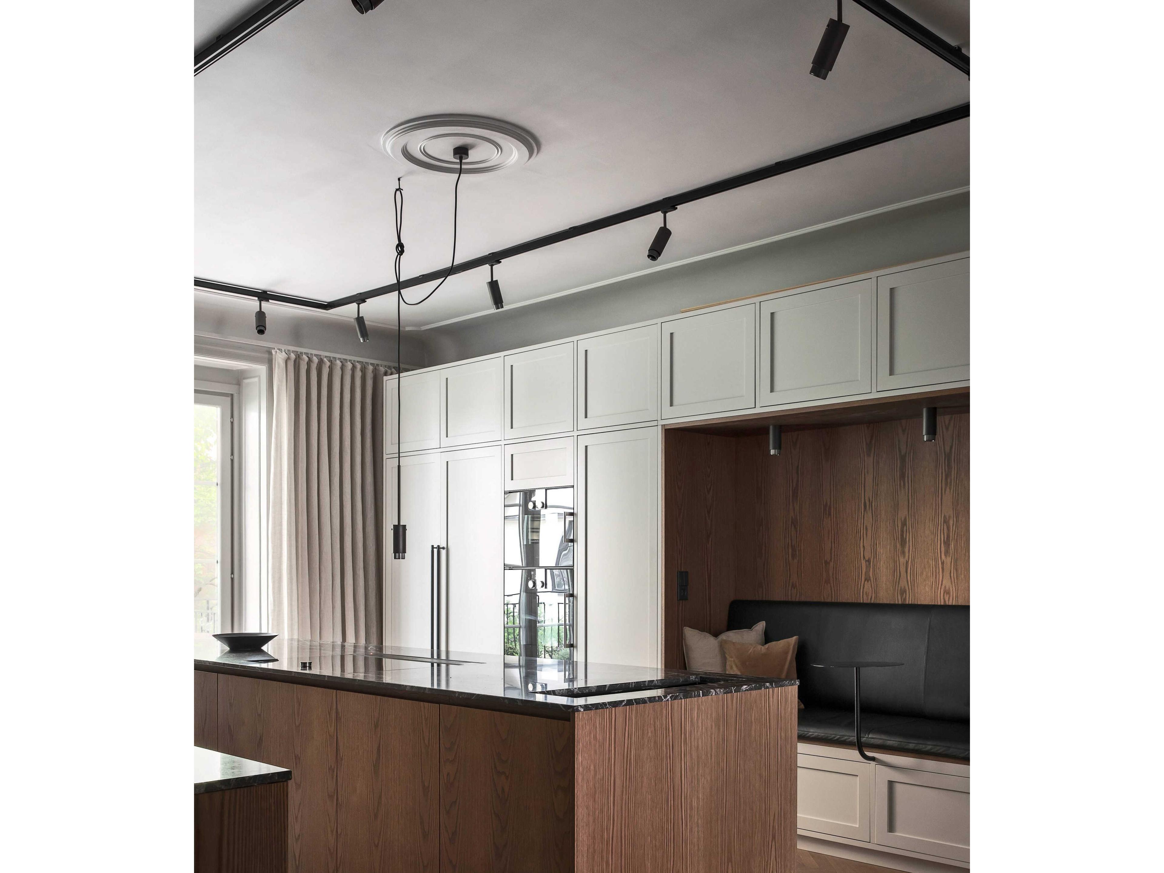 Buster + Punch Exhaust 1-Light Smoked Bronze Cylinder Flush Mount