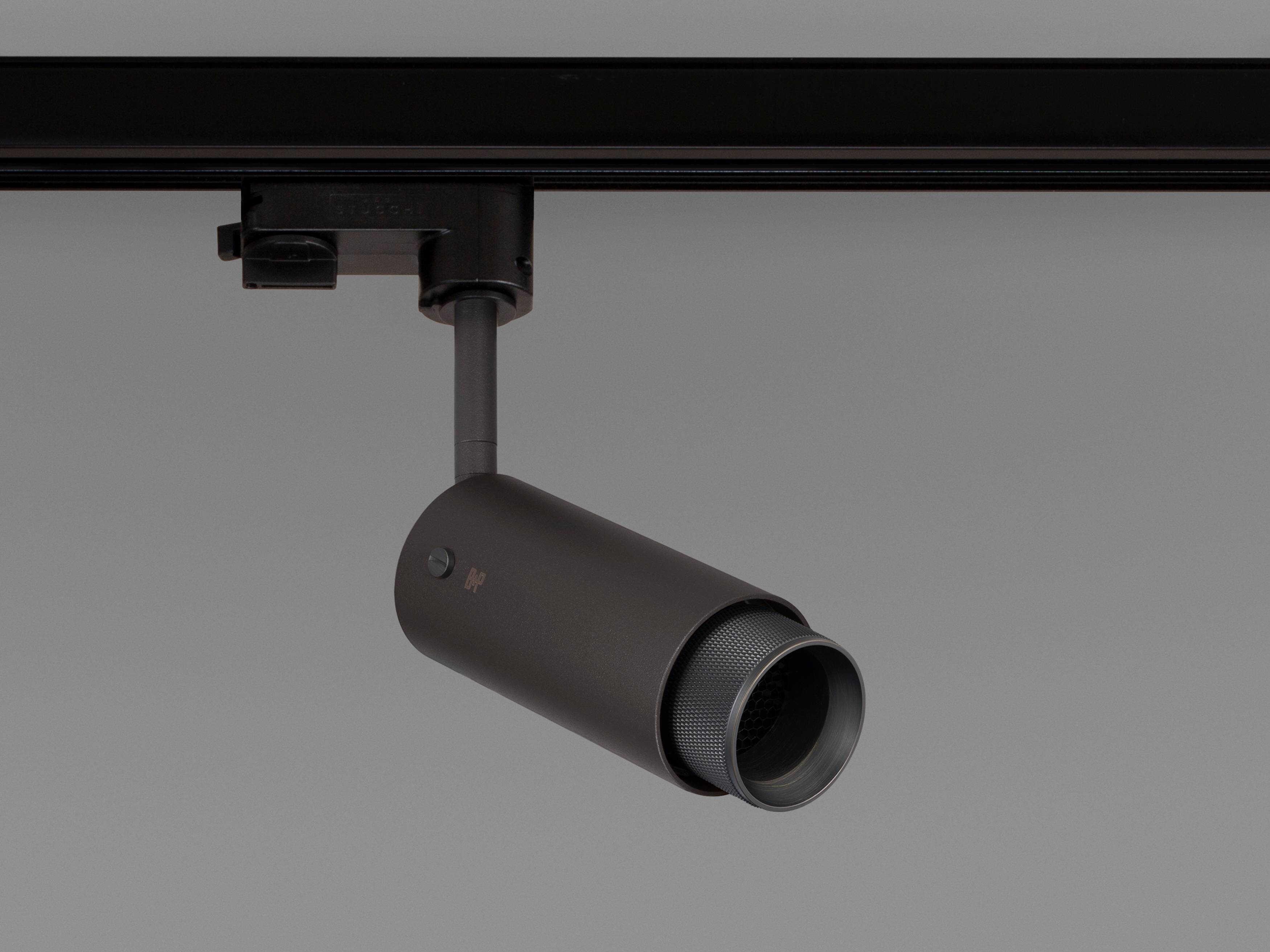 Buster + Punch Exhaust 1-Light Smoked Bronze Cylinder Track & Rail Light