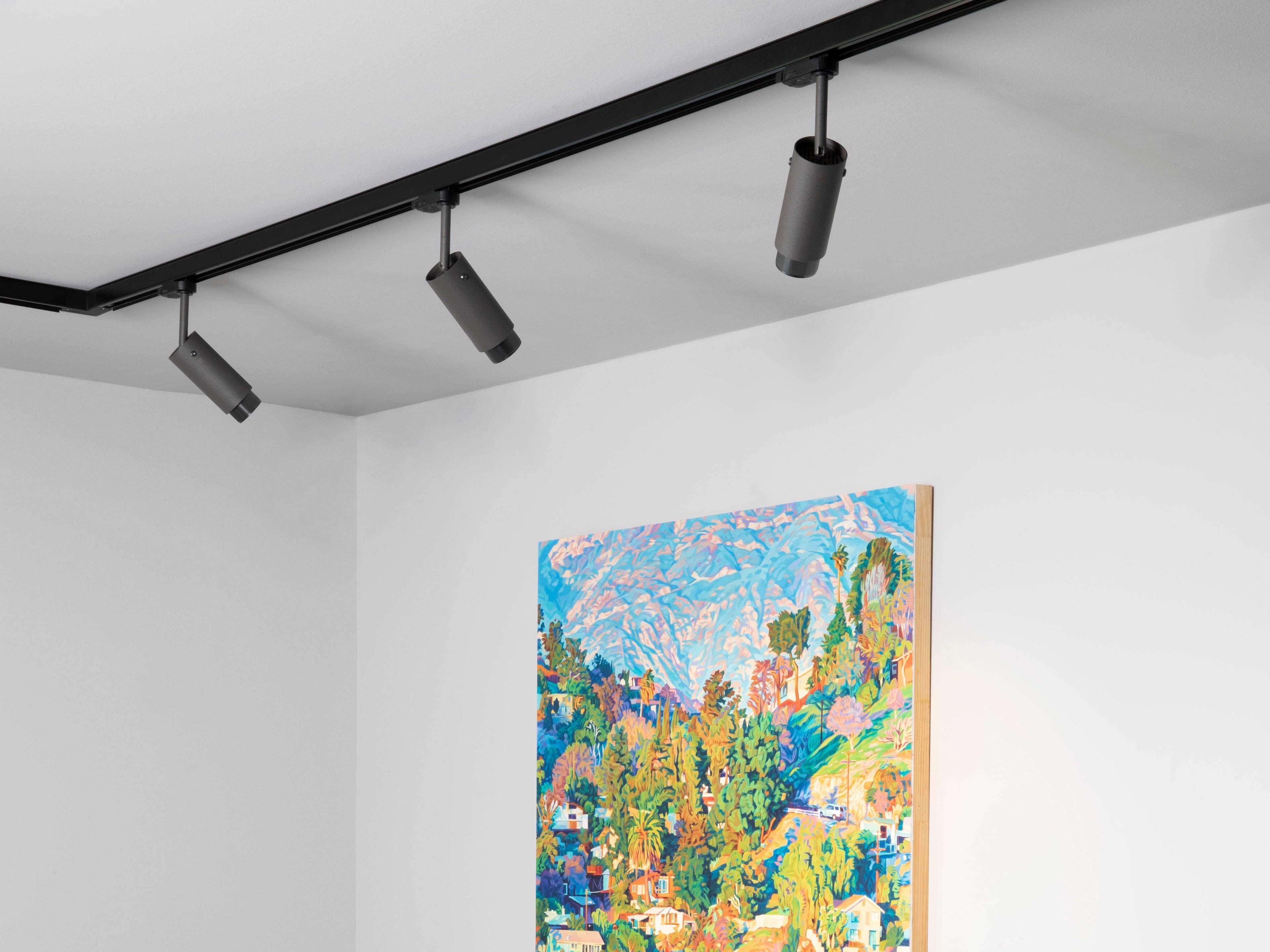 Buster + Punch Exhaust 1-Light Smoked Bronze Cylinder Track & Rail Light