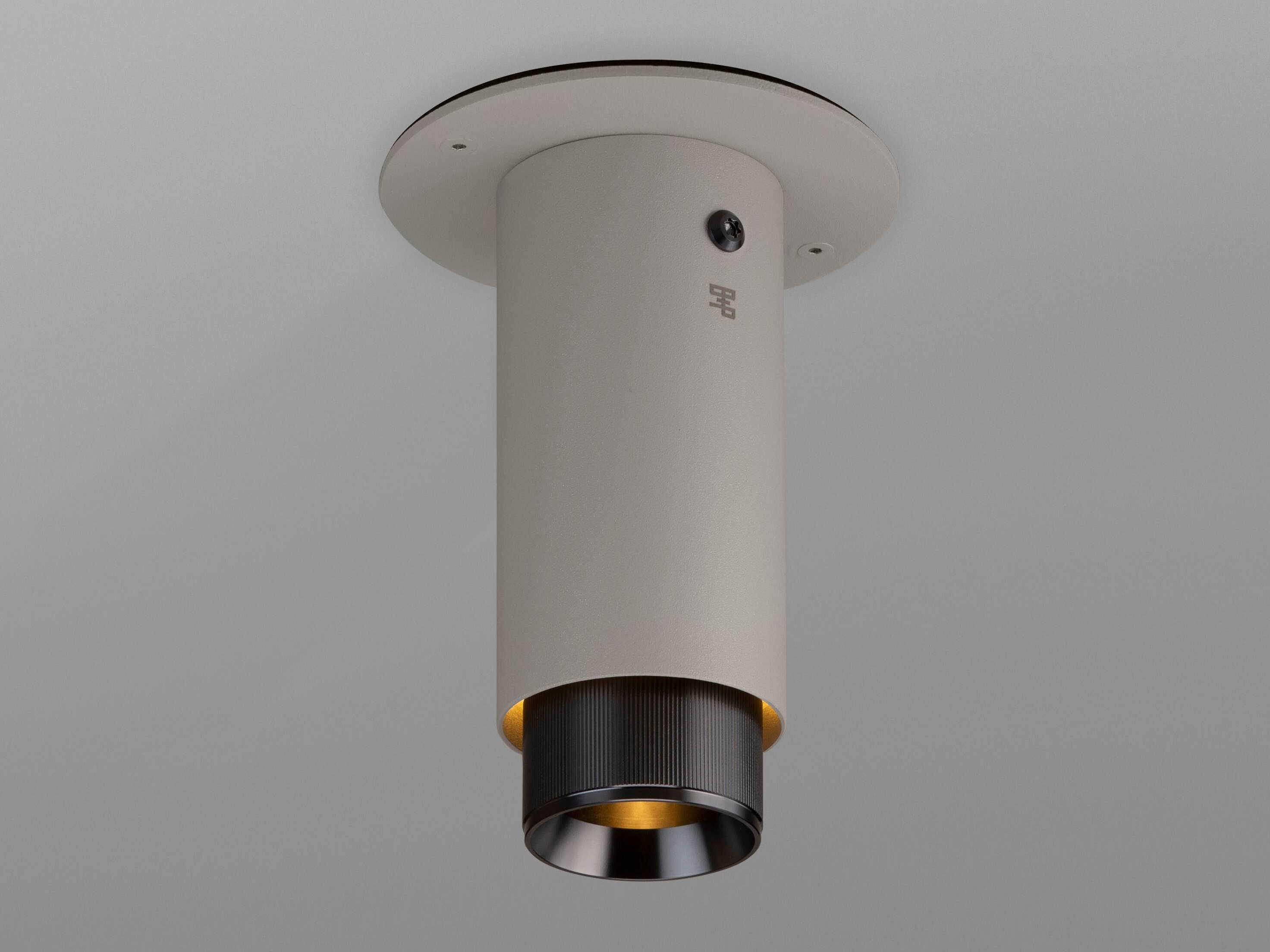 Buster + Punch Exhaust 1-Light Gun Metal Gray Cylinder Flush Mount