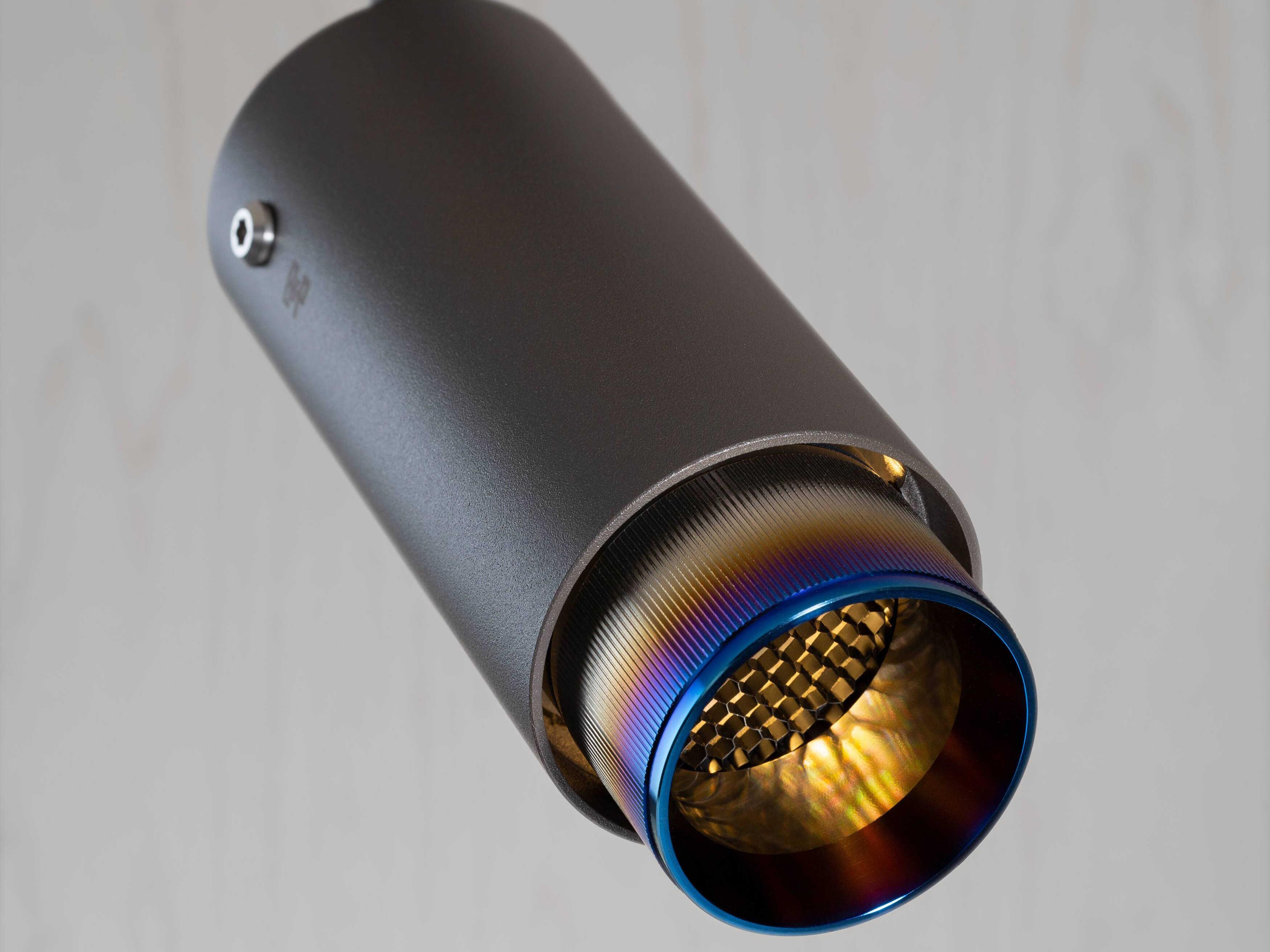 Buster + Punch Exhaust 1-Light Burnt Steel Black Cylinder Spot Light