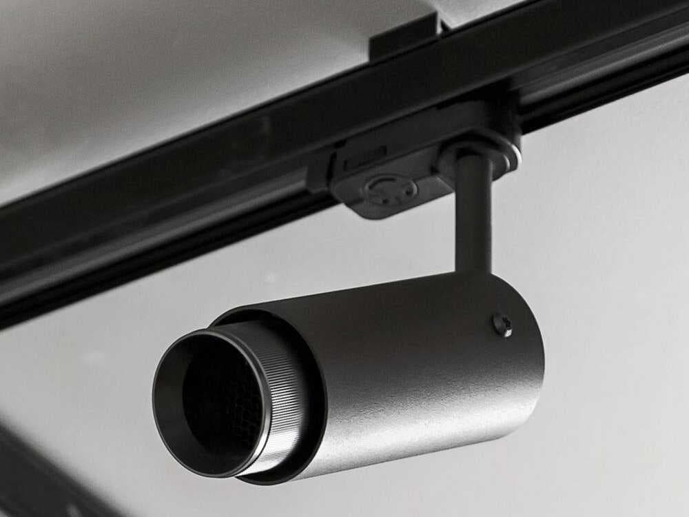 Buster + Punch Exhaust 1-Light Burnt Steel Black Cylinder Track & Rail Light