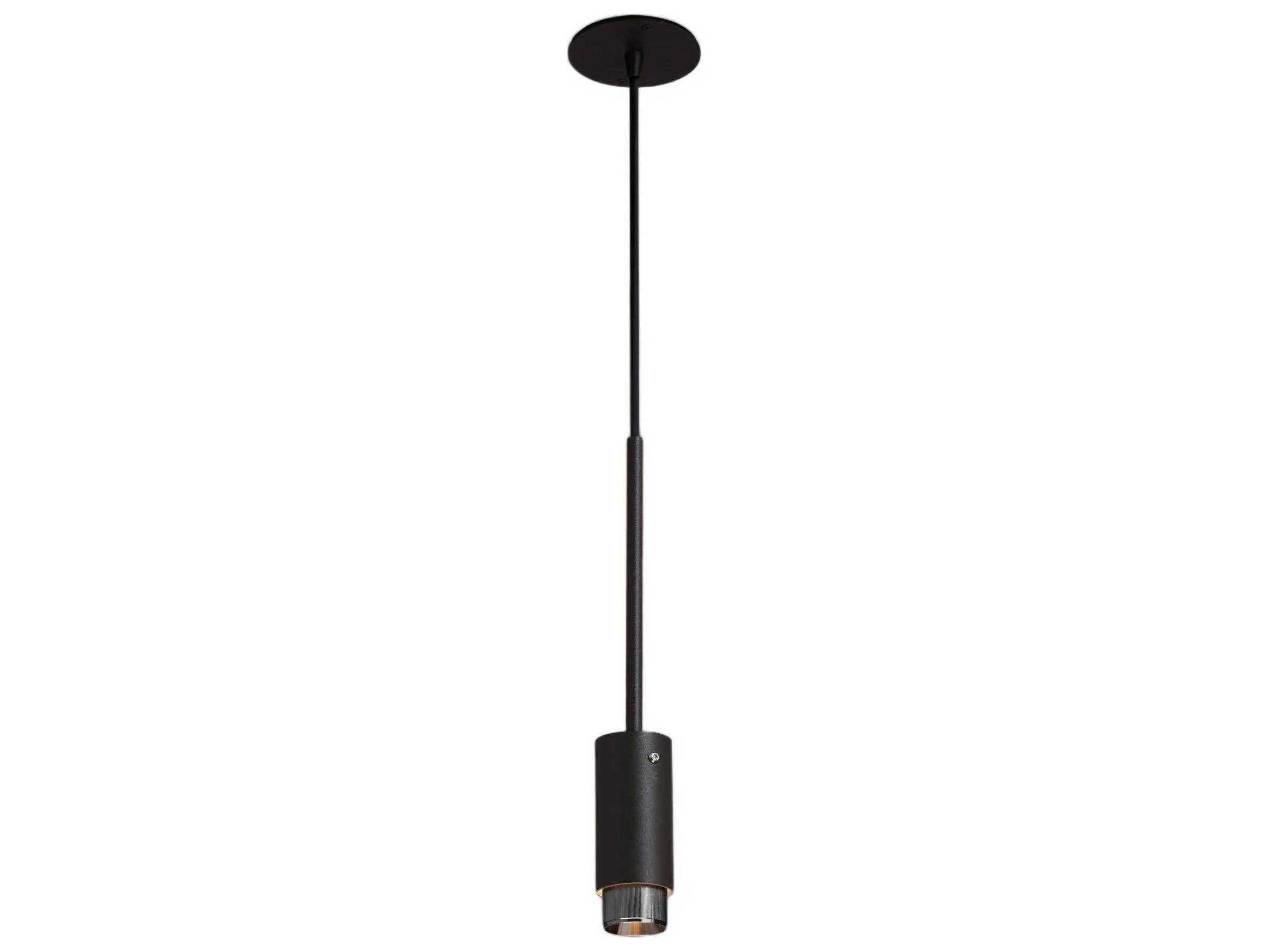 Buster + Punch Exhaust 1-Light Gun Metal Black Cylinder Mini Pendant